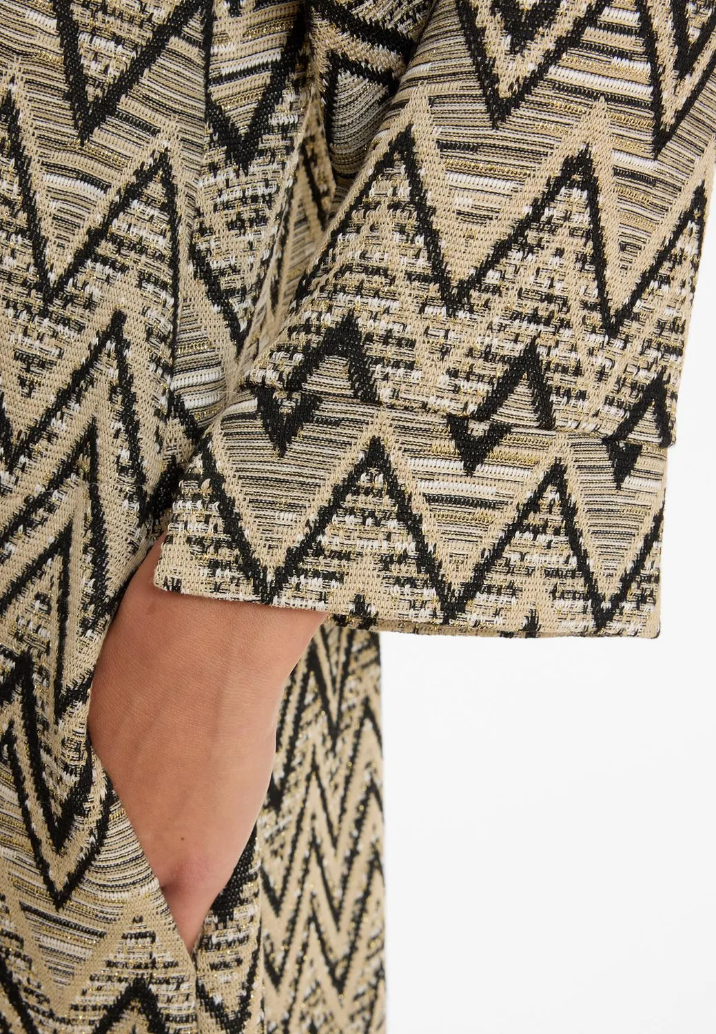 Ana Alcazar Ashea abito svasato maglia beige nero