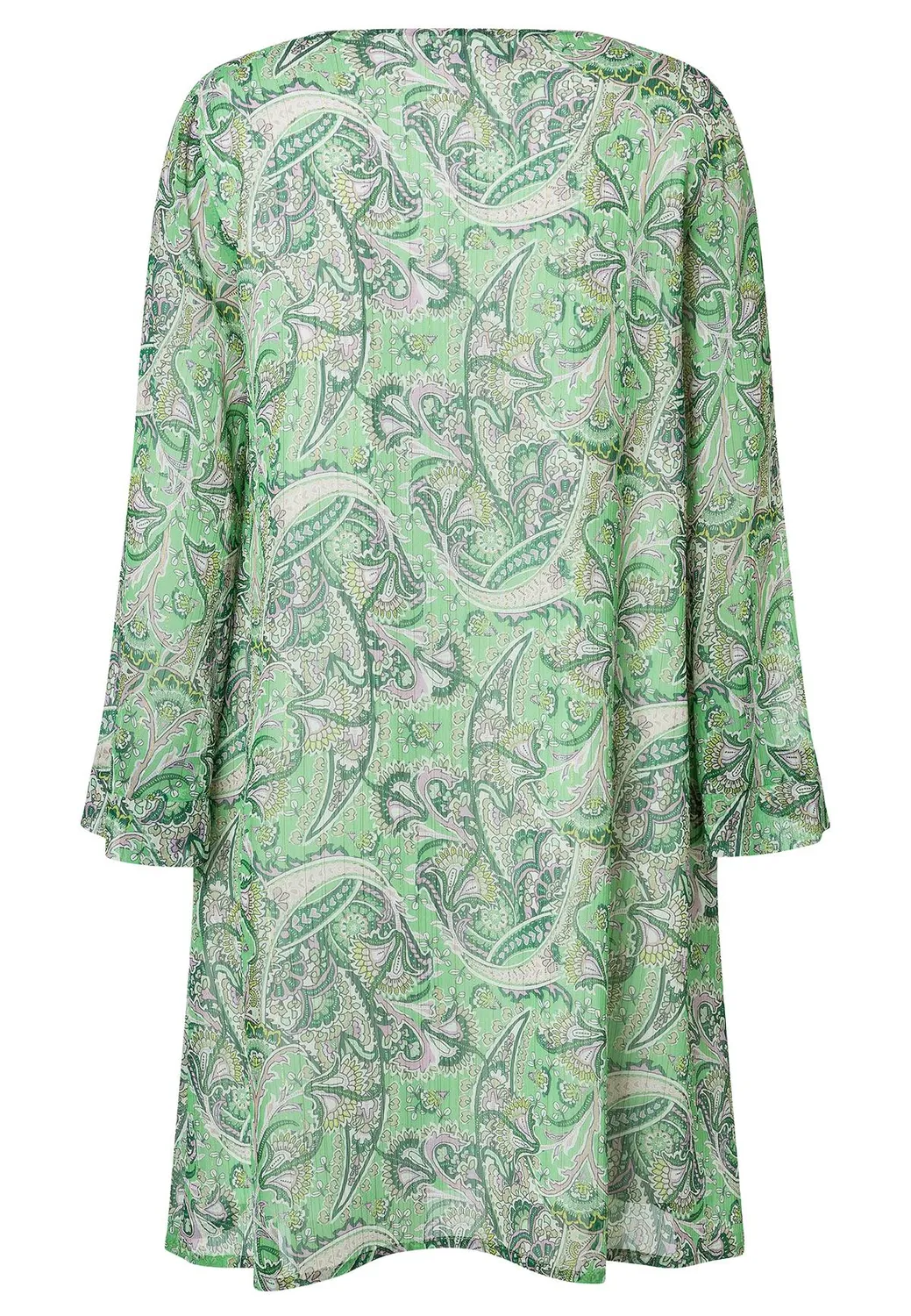 Ana Alcazar Zesana abito tunica verde paisley
