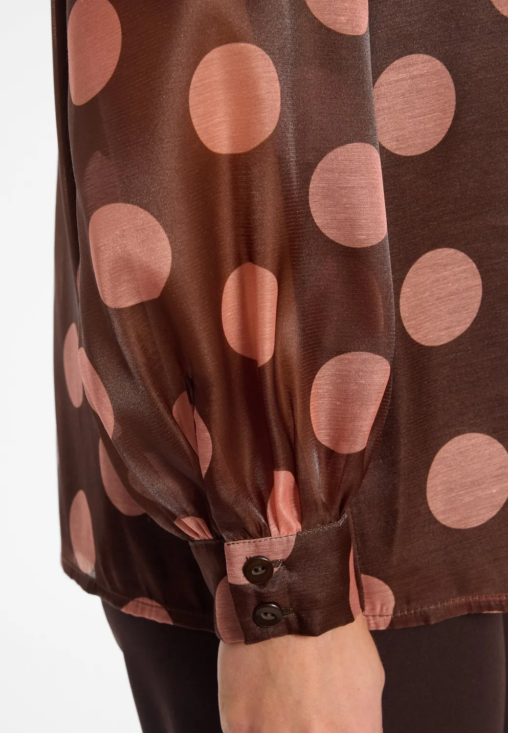 Ana Alcazar Eminy camicetta organza pois fiocco