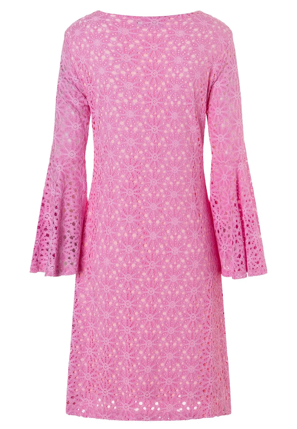 Ana Alcazar Wafia tunica pizzo rosa maniche tromba