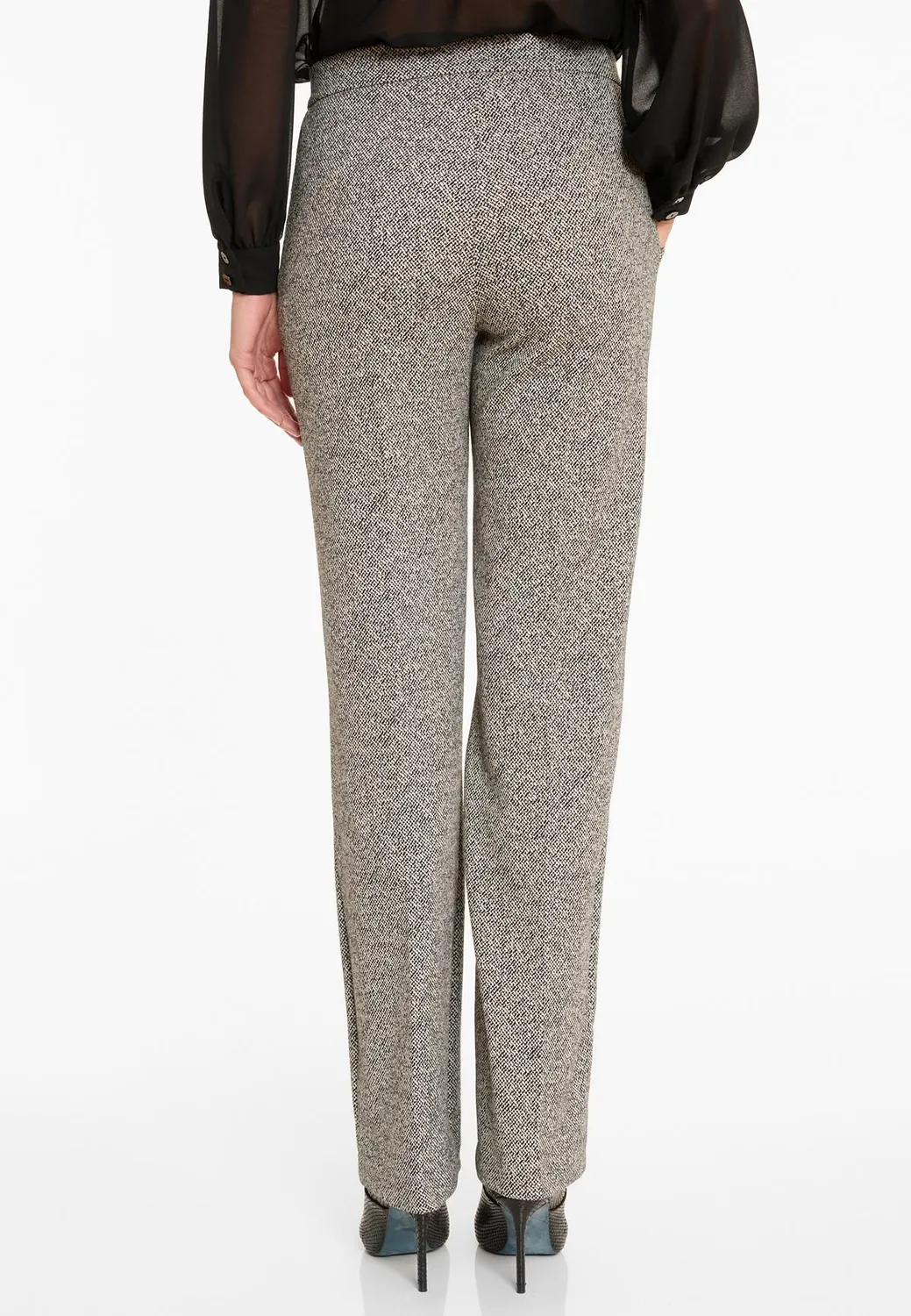 Ana Alcazar Alena pantaloni tweed grigi ufficio