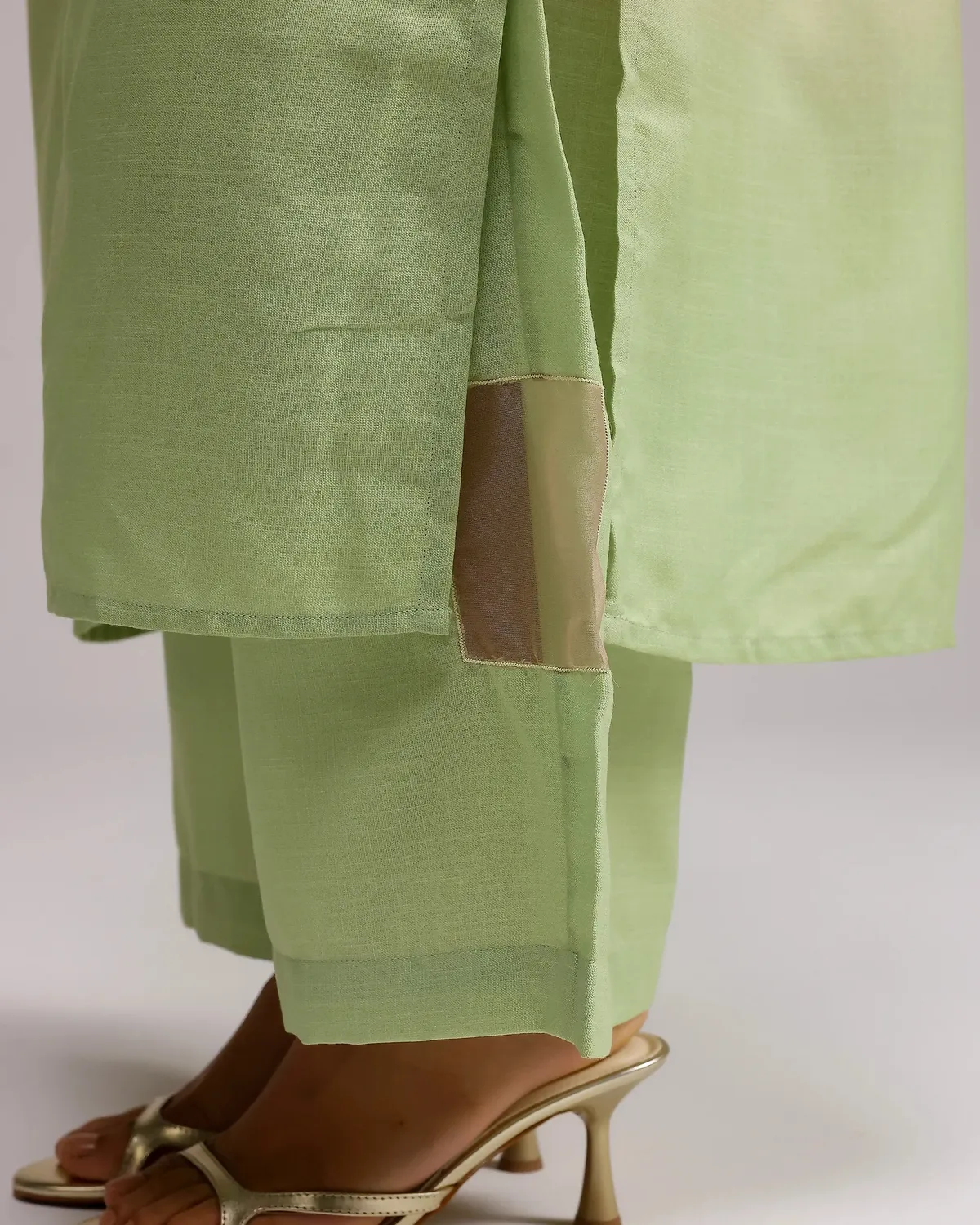 Our Dve Saanjh Blush Bloom kurta lino ombre rosa