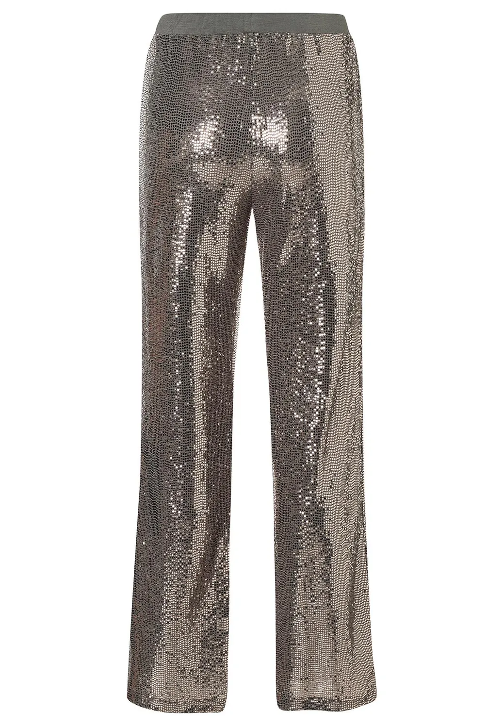 Ana Alcazar Saguna pantaloni paillettes argento dritti