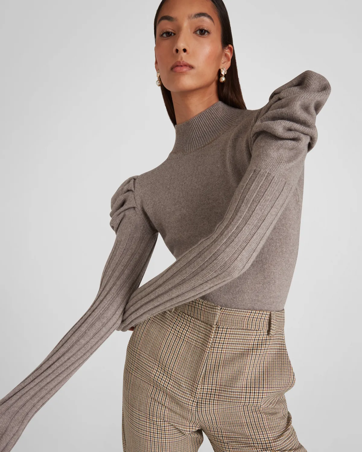 Violante Nessi New York pantaloni pied-de-poule lana