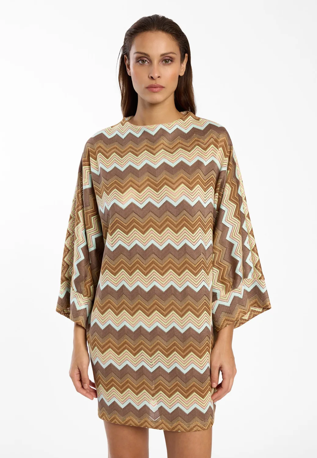 Ana Alcazar Dirli mini abito maglia zigzag
