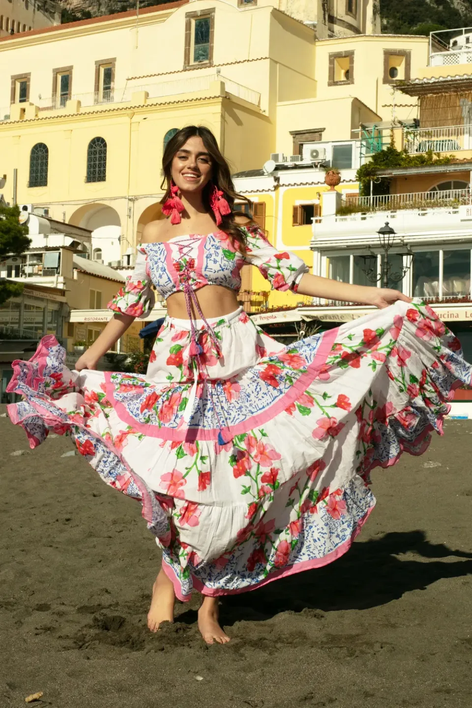 Antica Sartoria Everywhere FC266 gonna lunga fucsia