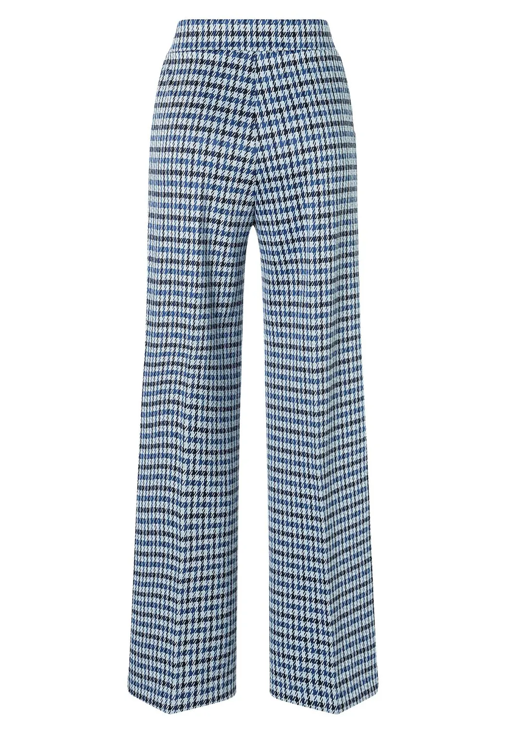 Ana Alcazar Astina pantaloni larghi pied-de-poule blu