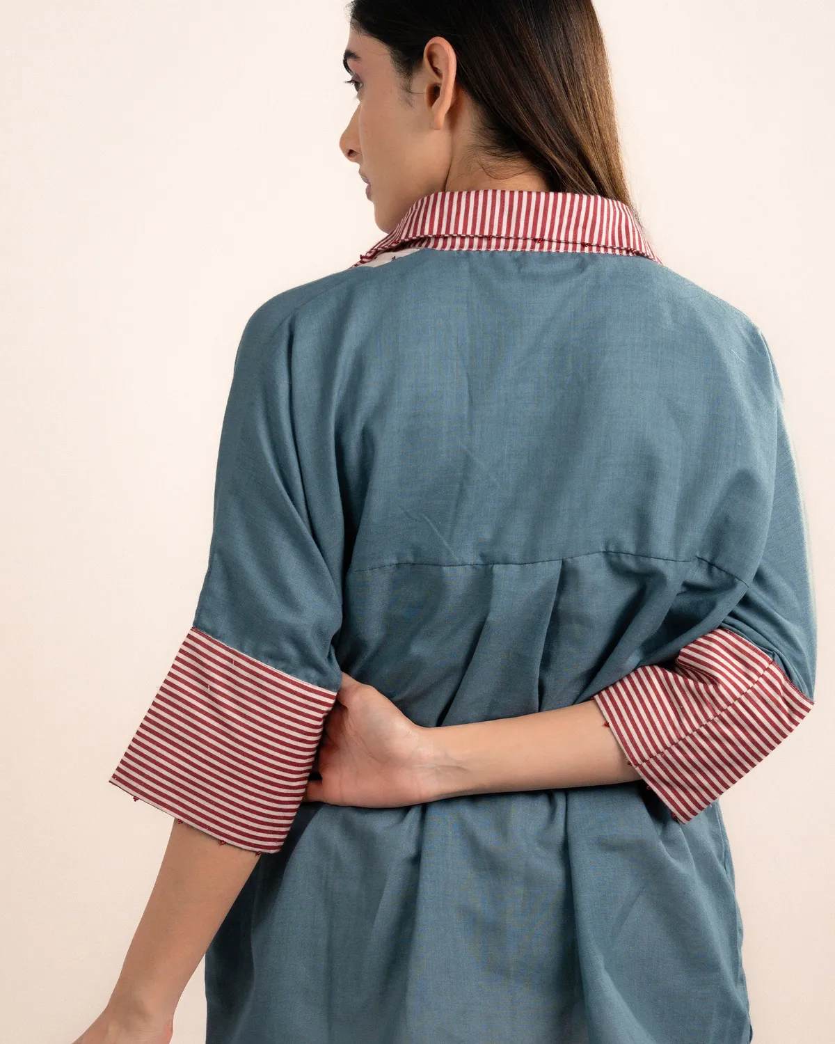 Our Dve Dova Shirt camicia Normandy Blue modal