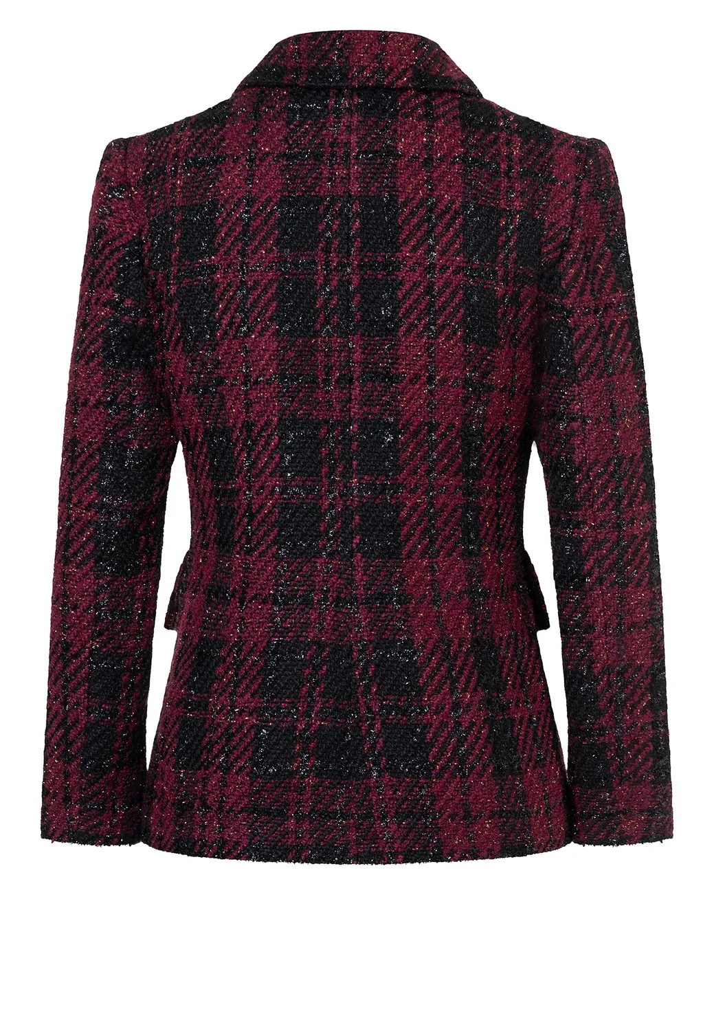 Ana Alcazar Abara blazer boucle nero bordeaux