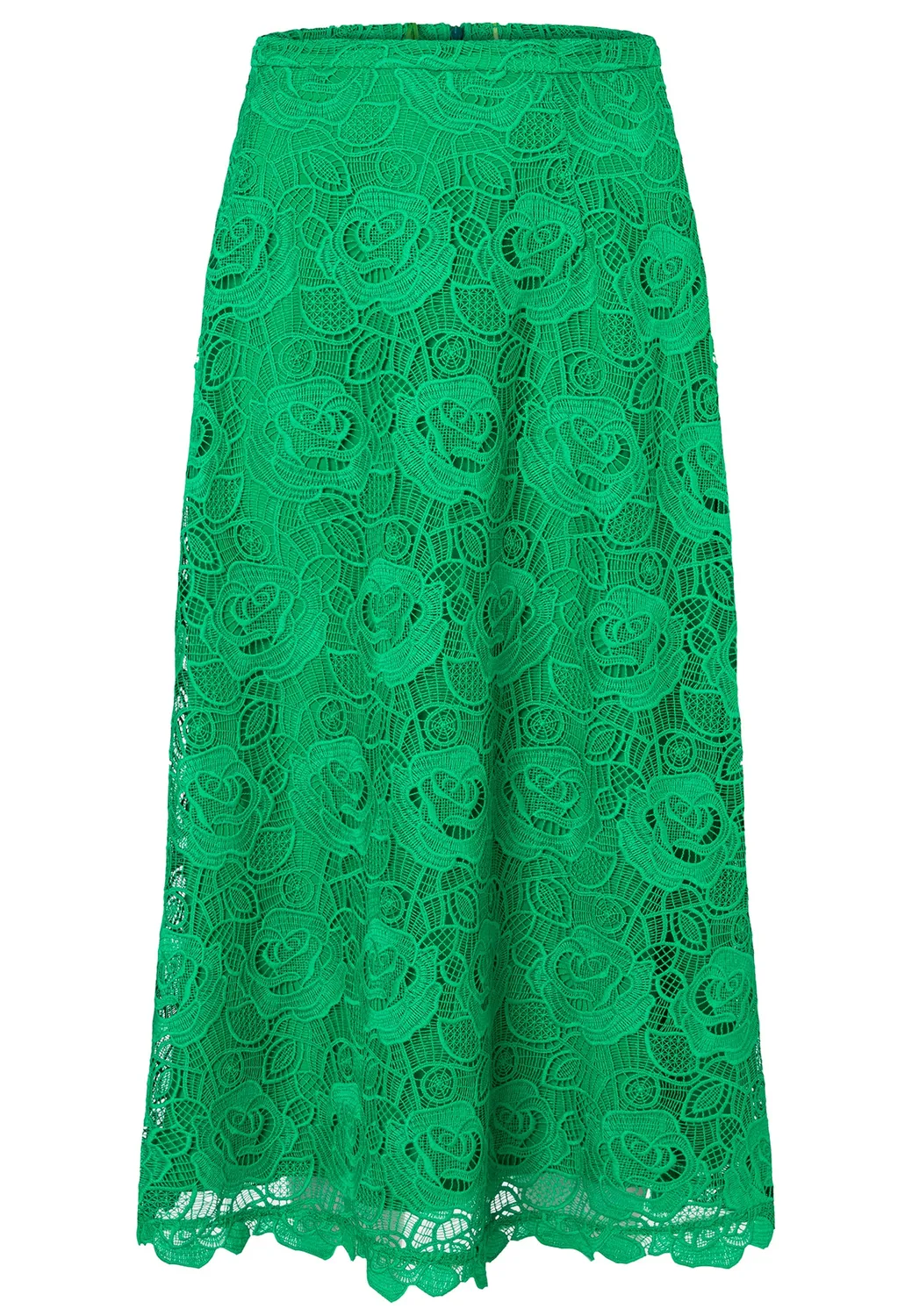 Ana Alcazar Dorni gonna midi pizzo verde