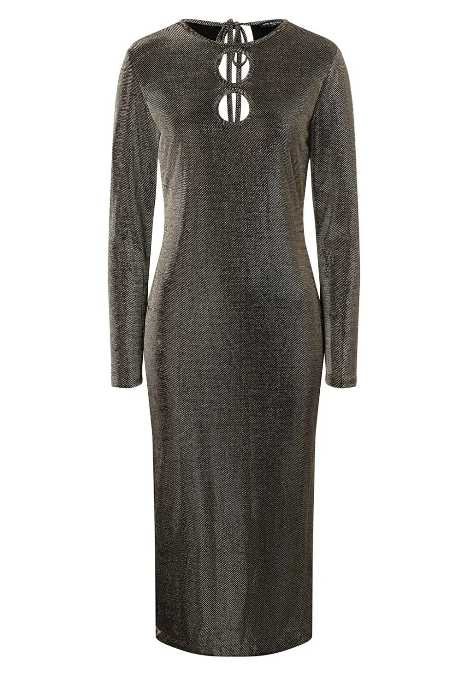 Ana Alcazar Ikora abito midi lurex ritagli
