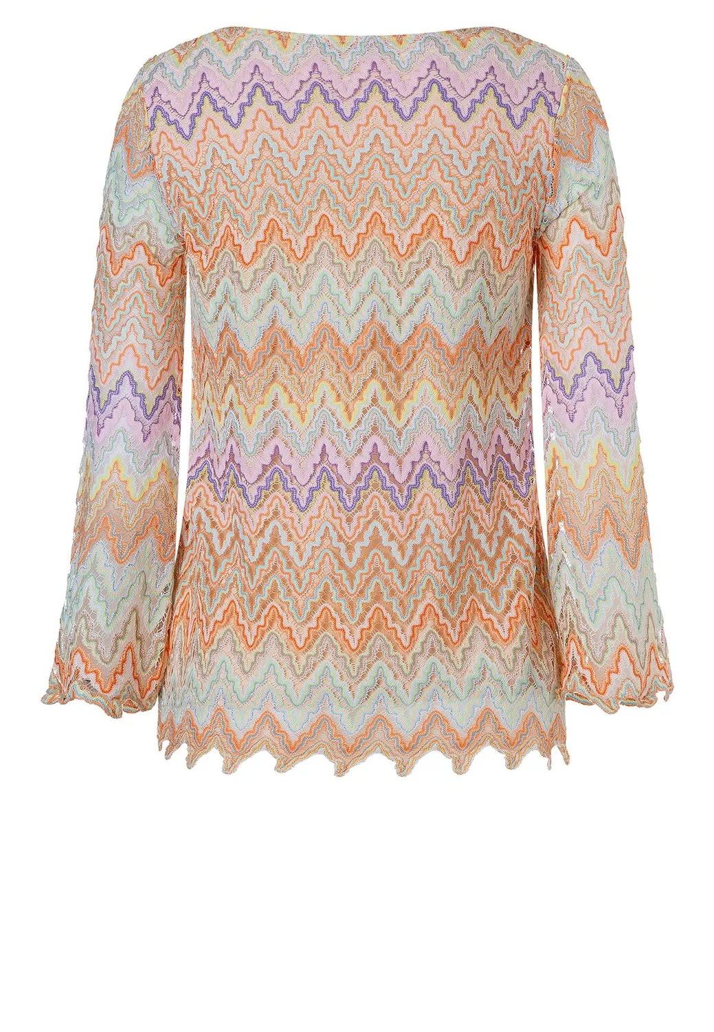 Ana Alcazar Zecoa top maniche lunghe traforato pastel