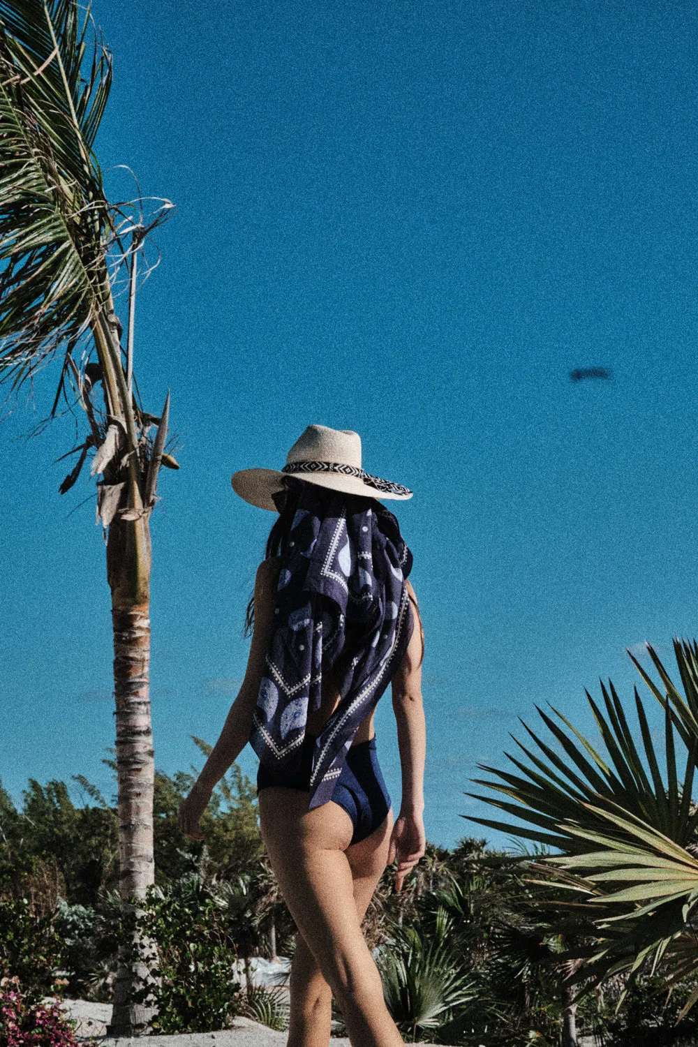 Johanna Ortiz Vibrant Horizons pareo cotone blu