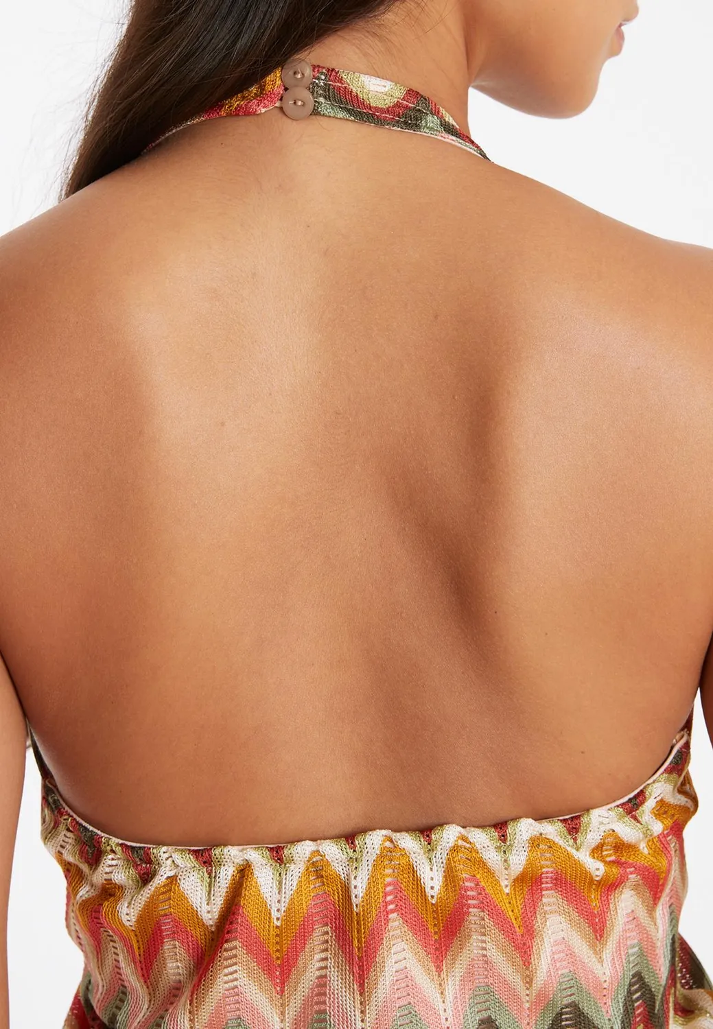 Ana Alcazar Poline top maglia fantasia zigzag