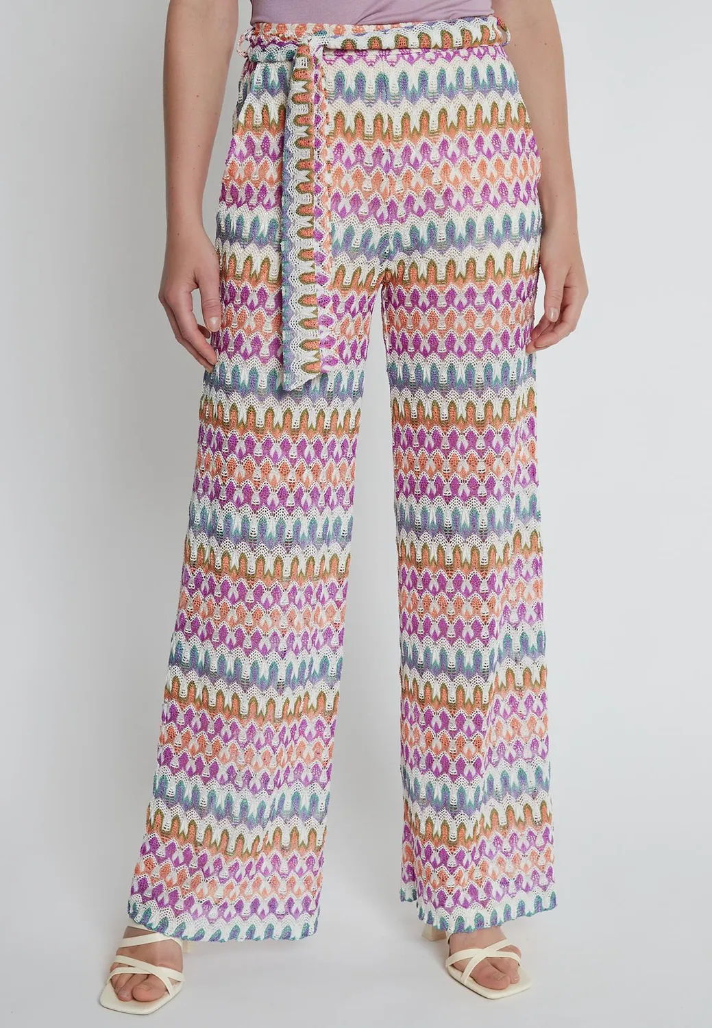 Ana Alcazar Kybo pantaloni maglia traforata
