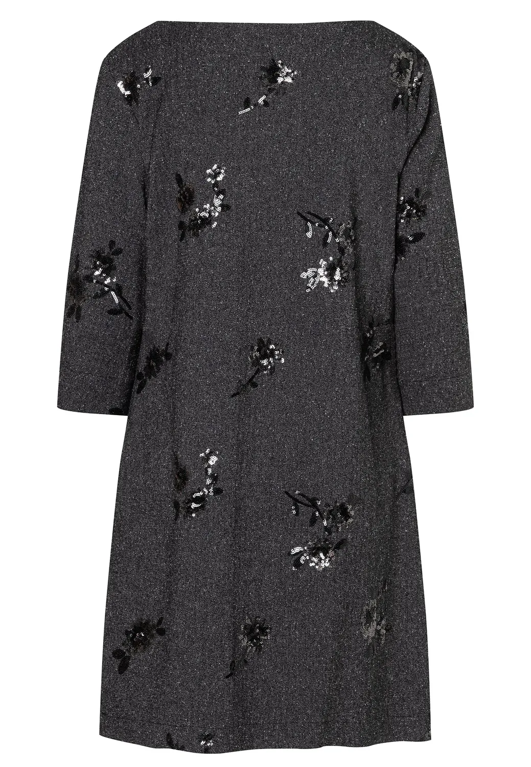 Ana Alcazar Enlires tunica tweed antracite paillettes