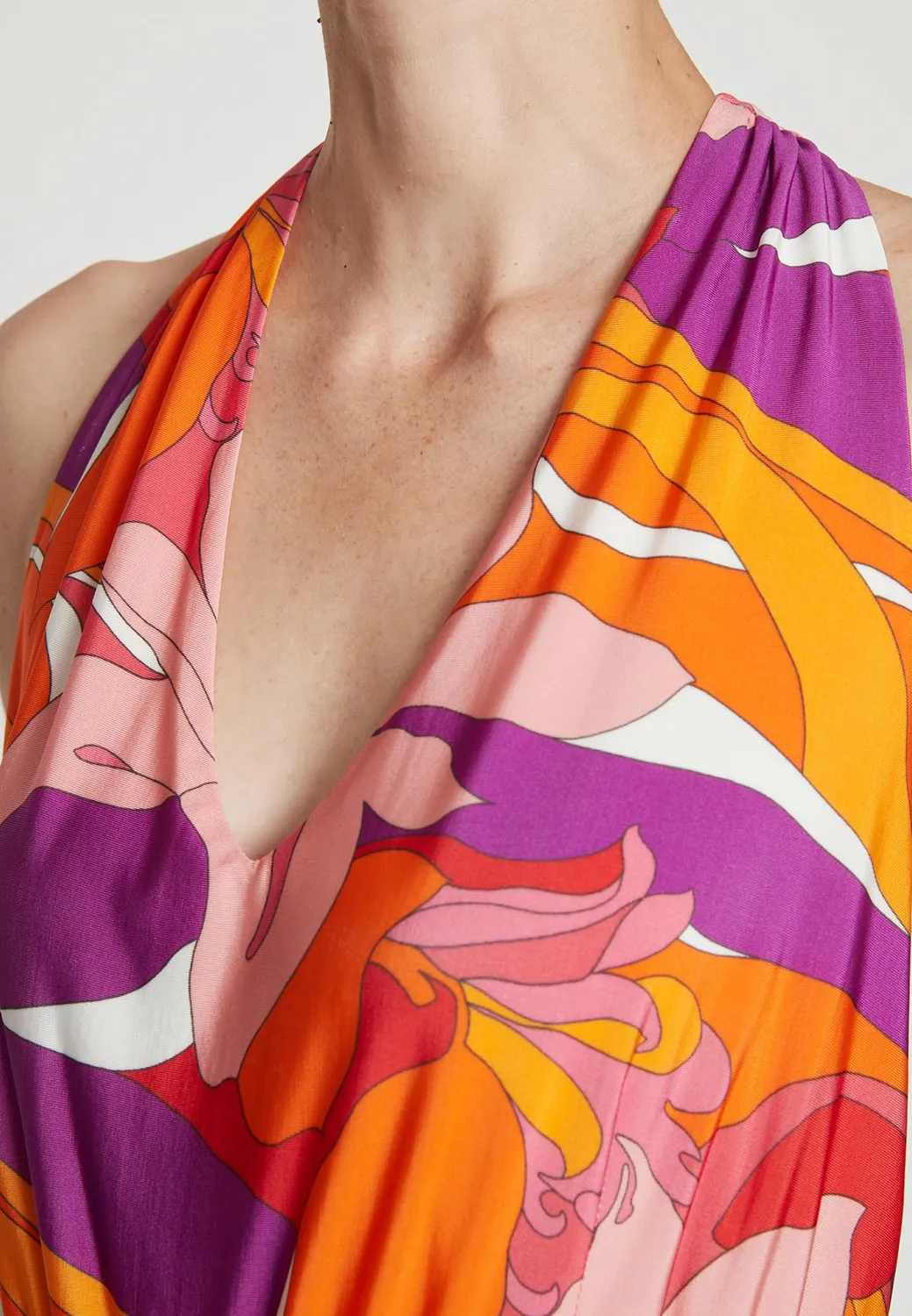 Ana Alcazar Loasa tuta jumpsuit floreale scollo halter
