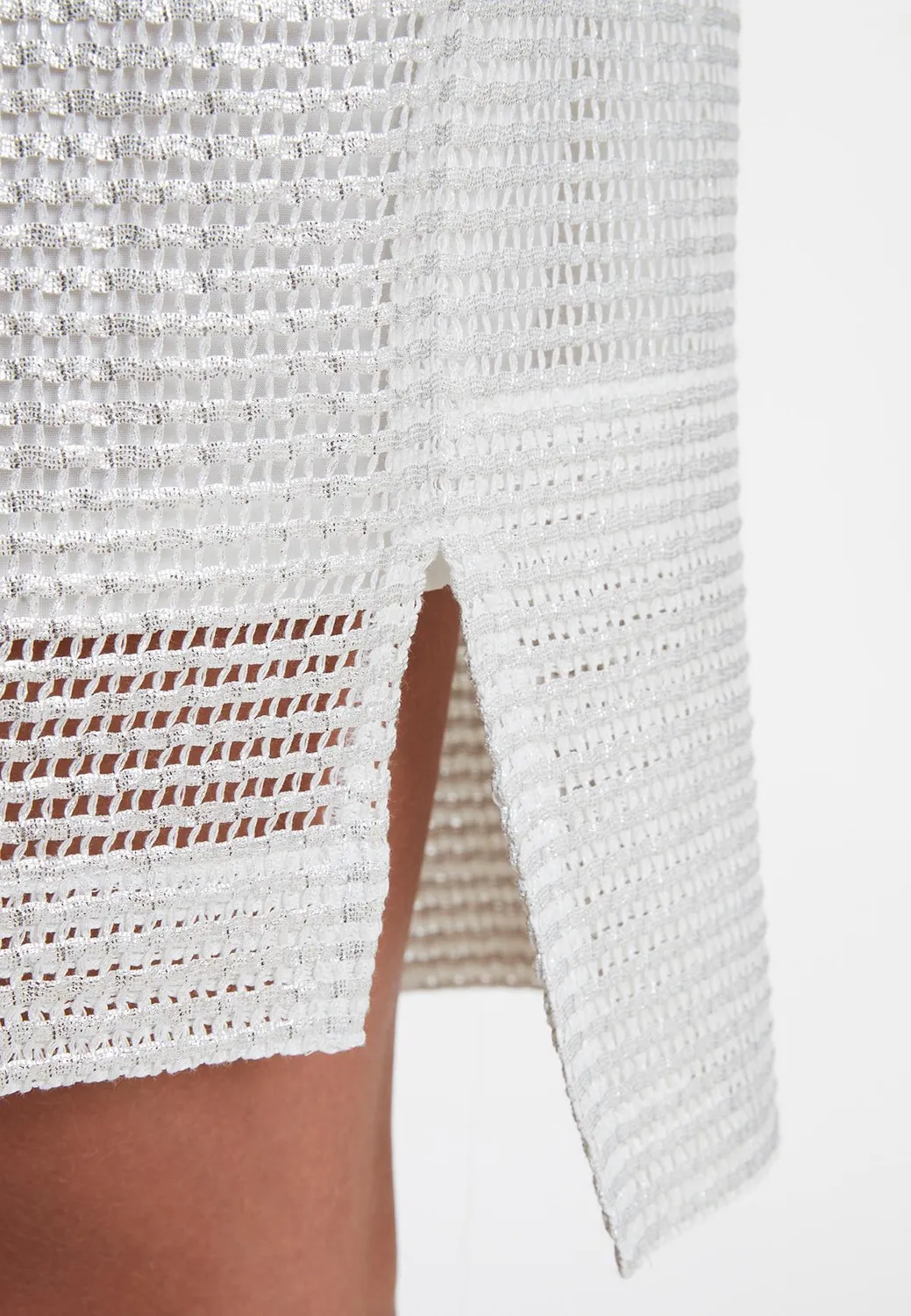 Ana Alcazar Wahea abito oversize mesh bianco