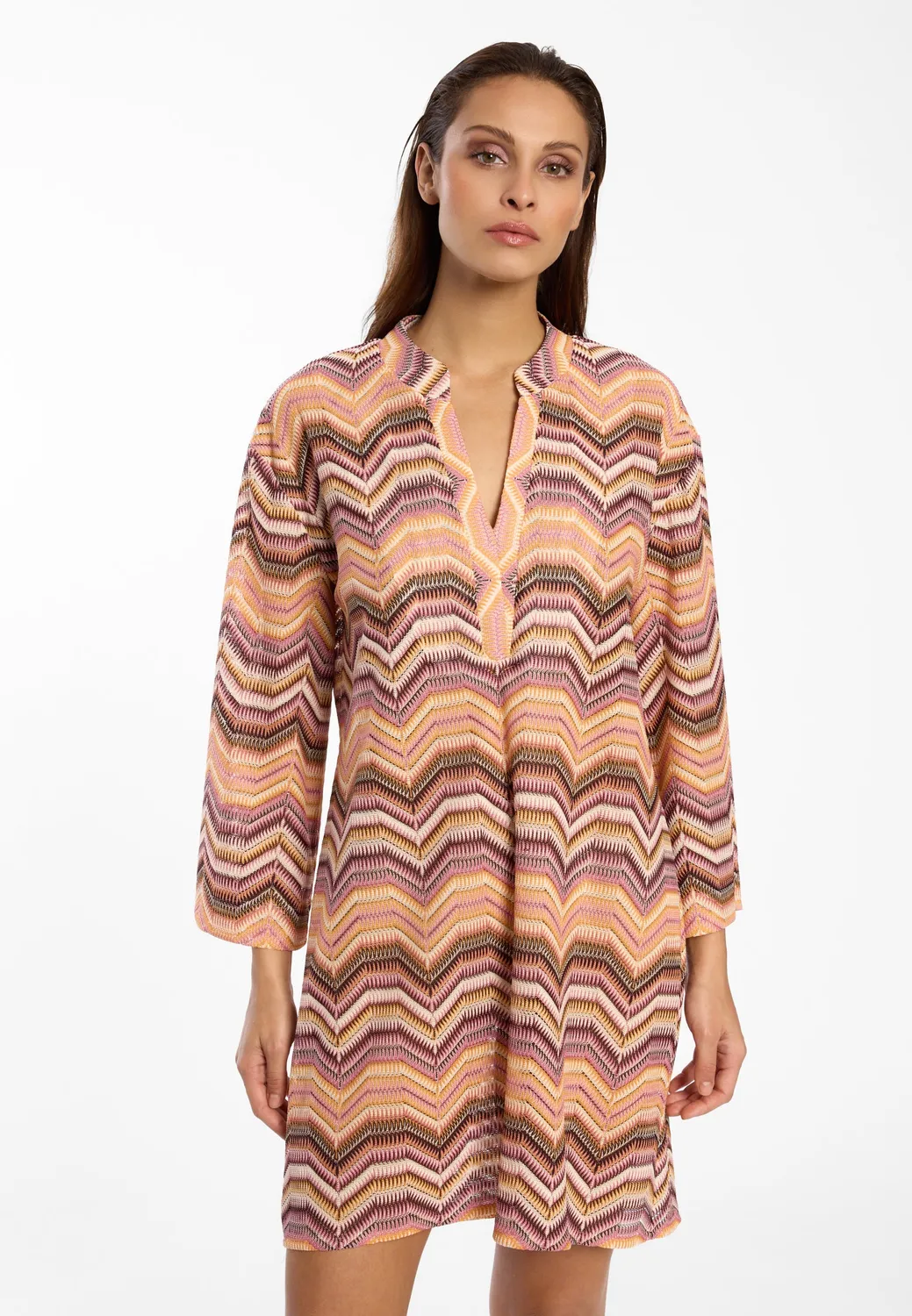 Ana Alcazar Dione Abito Maglia Arancione Rosa