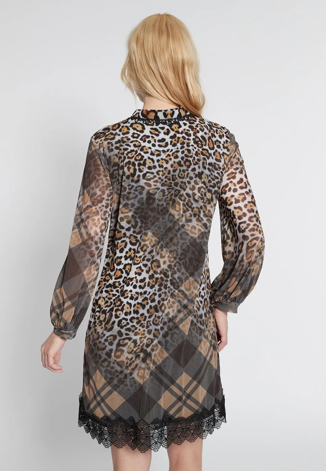 Ana Alcazar Hilda abito corto linea A con pizzo