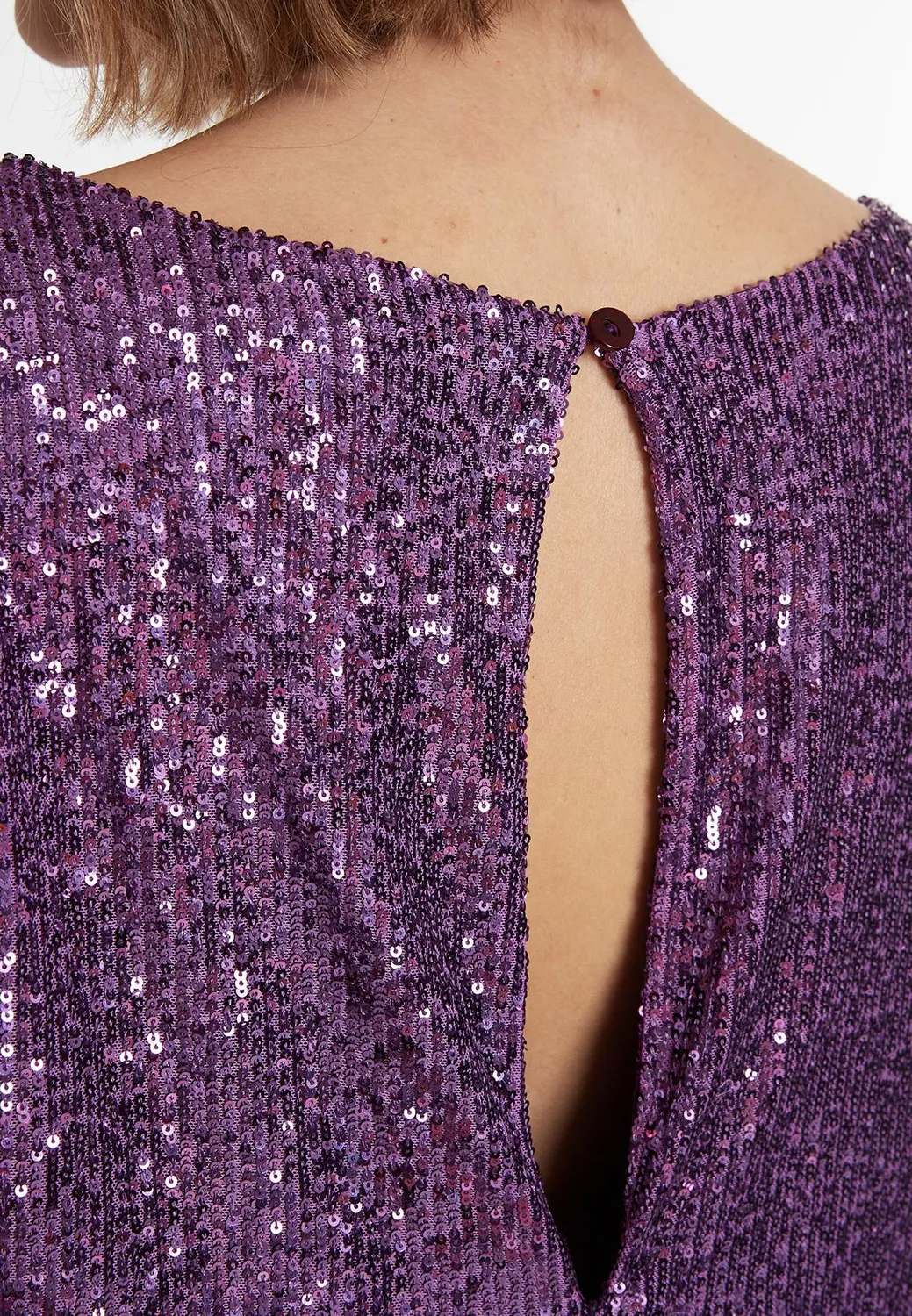 Ana Alcazar Salkia tuta viola paillettes