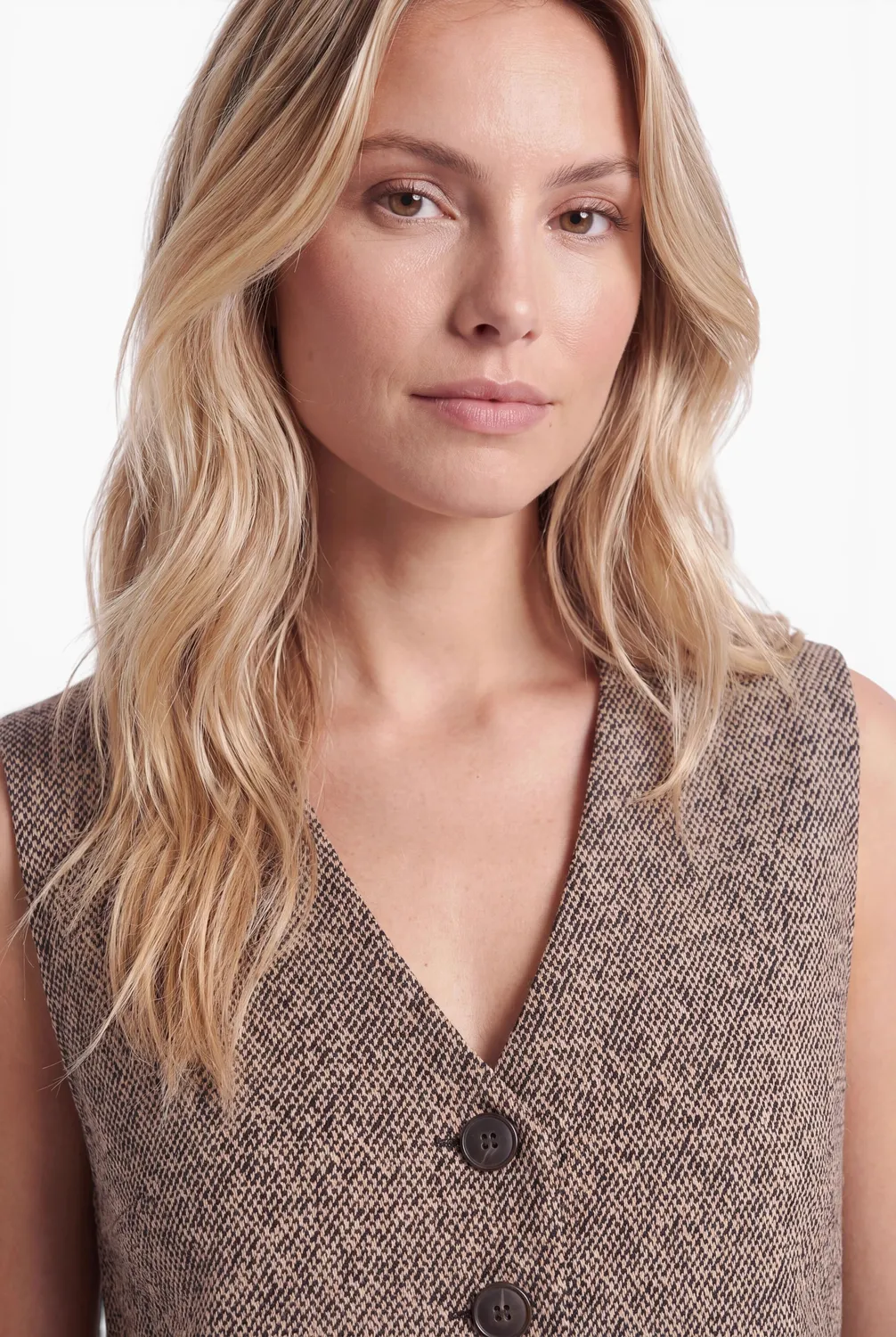 Ana Alcazar Enolyra gilet tweed elasticizzato