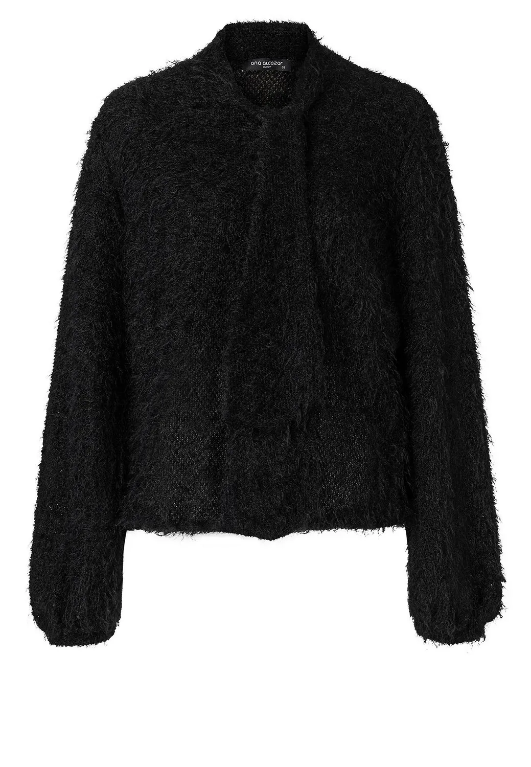 Ana Alcazar Atory top peluche azzurro collo alto