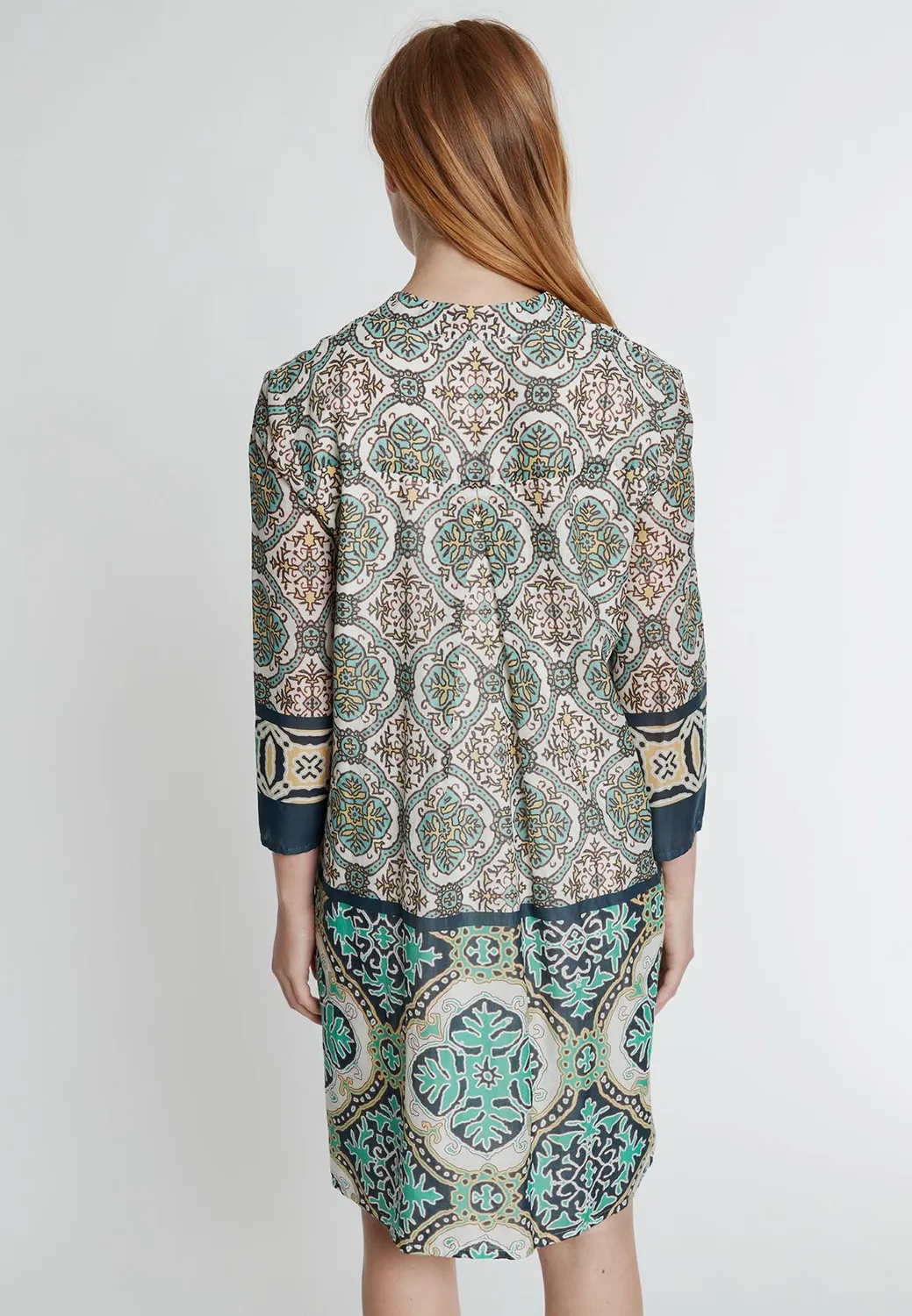 Ana Alcazar Kahli abito camicia lungo fantasia paisley