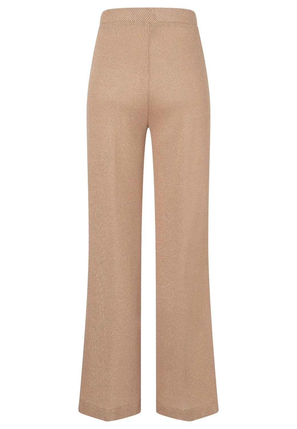 Ana Alcazar Dizia pantaloni maglia larghi beige