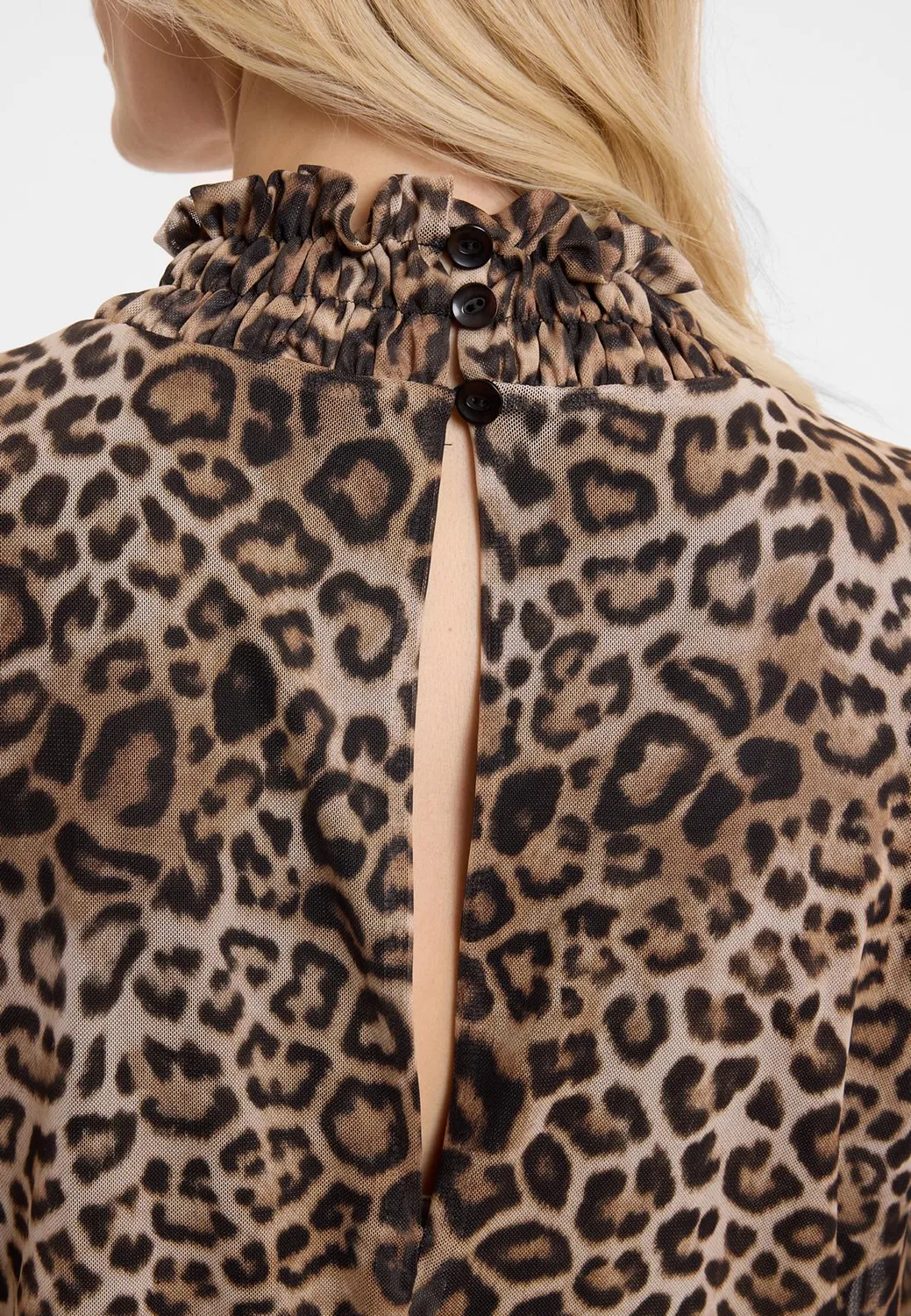 Ana Alcazar Aylia tuta jumpsuit nera leopardata