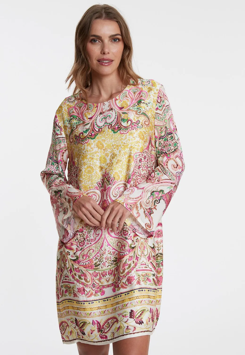 Ana Alcazar Wava abito tunica viscosa fantasia paisley