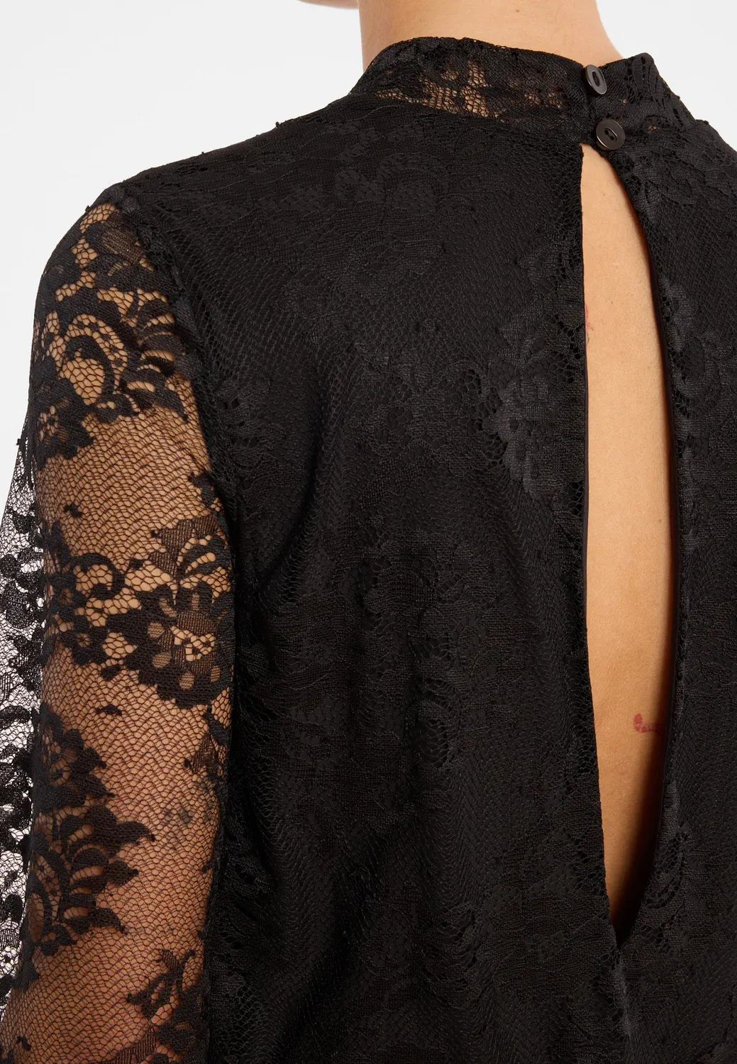 Ana Alcazar Cenuri tuta jumpsuit nero pizzo