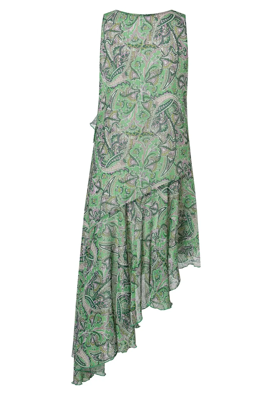 Ana Alcazar Zesara abito chiffon verde balze