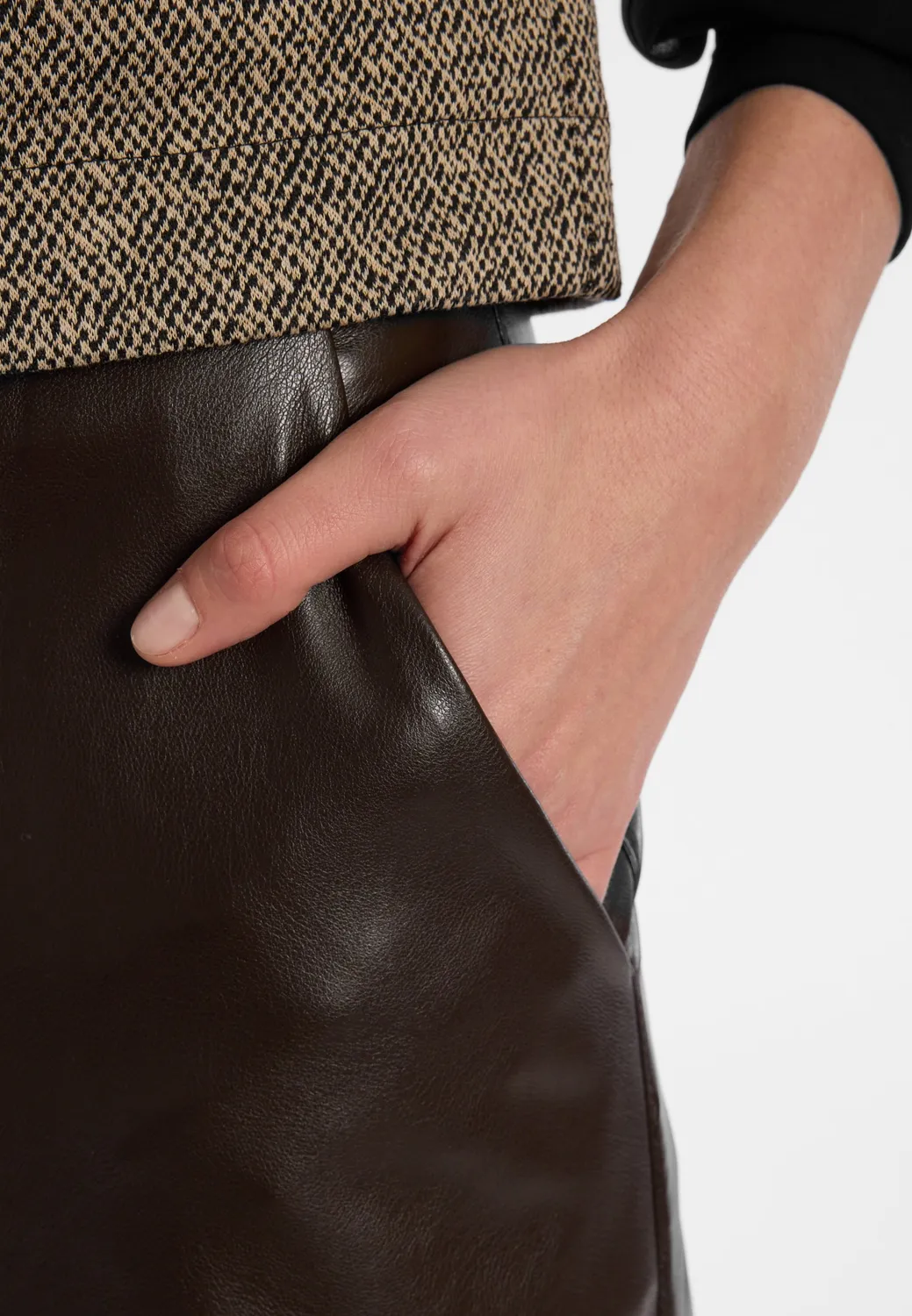 Ana Alcazar Enoras pantaloni palazzo ecopelle