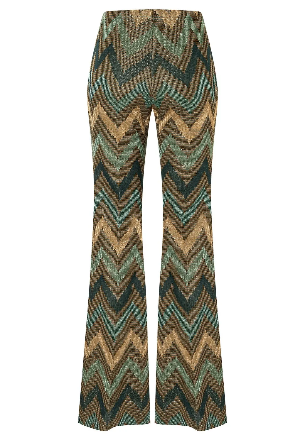 Ana Alcazar Avesi pantaloni zampa lurex oliva