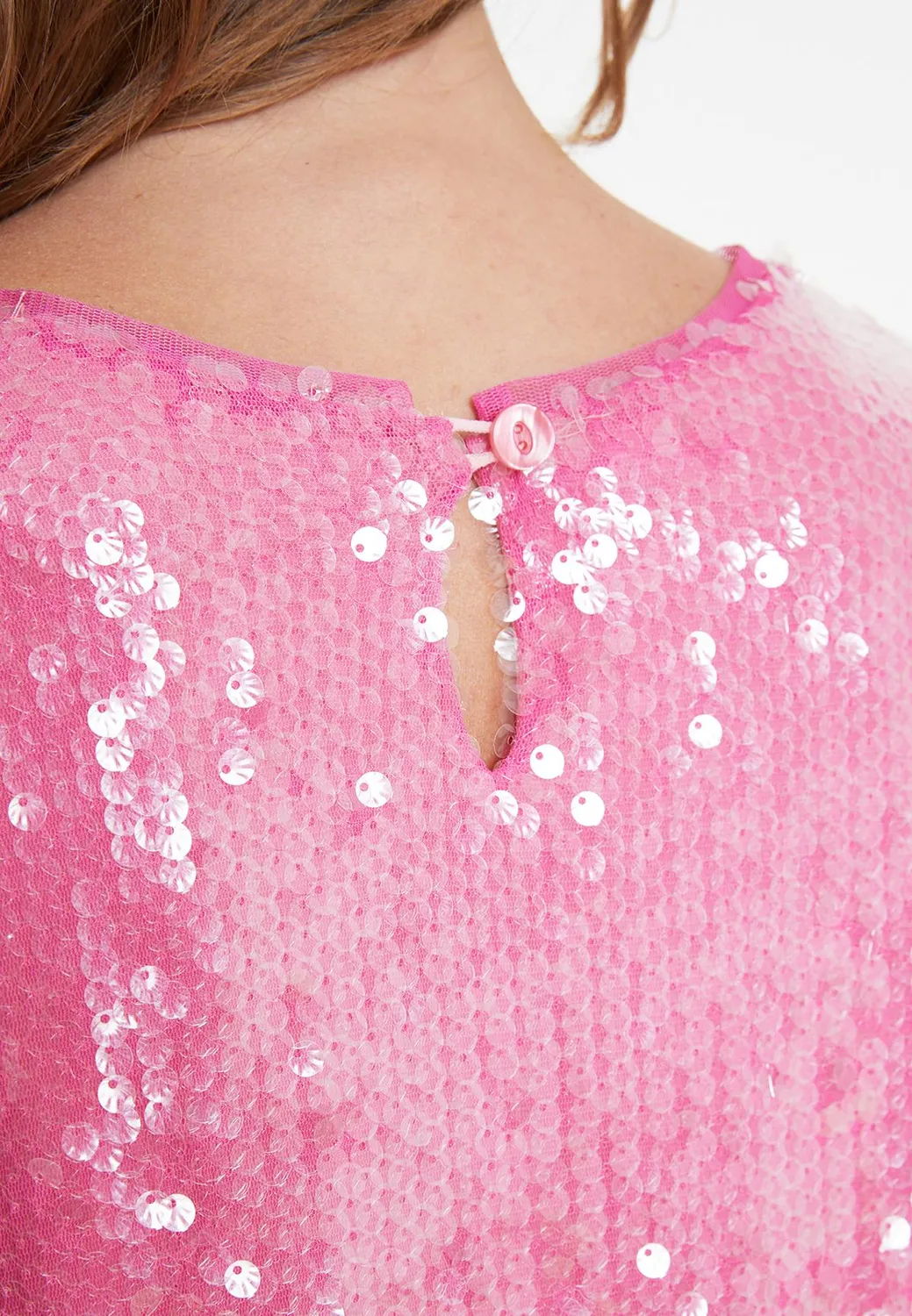 Ana Alcazar Wacary abito paillettes rosa