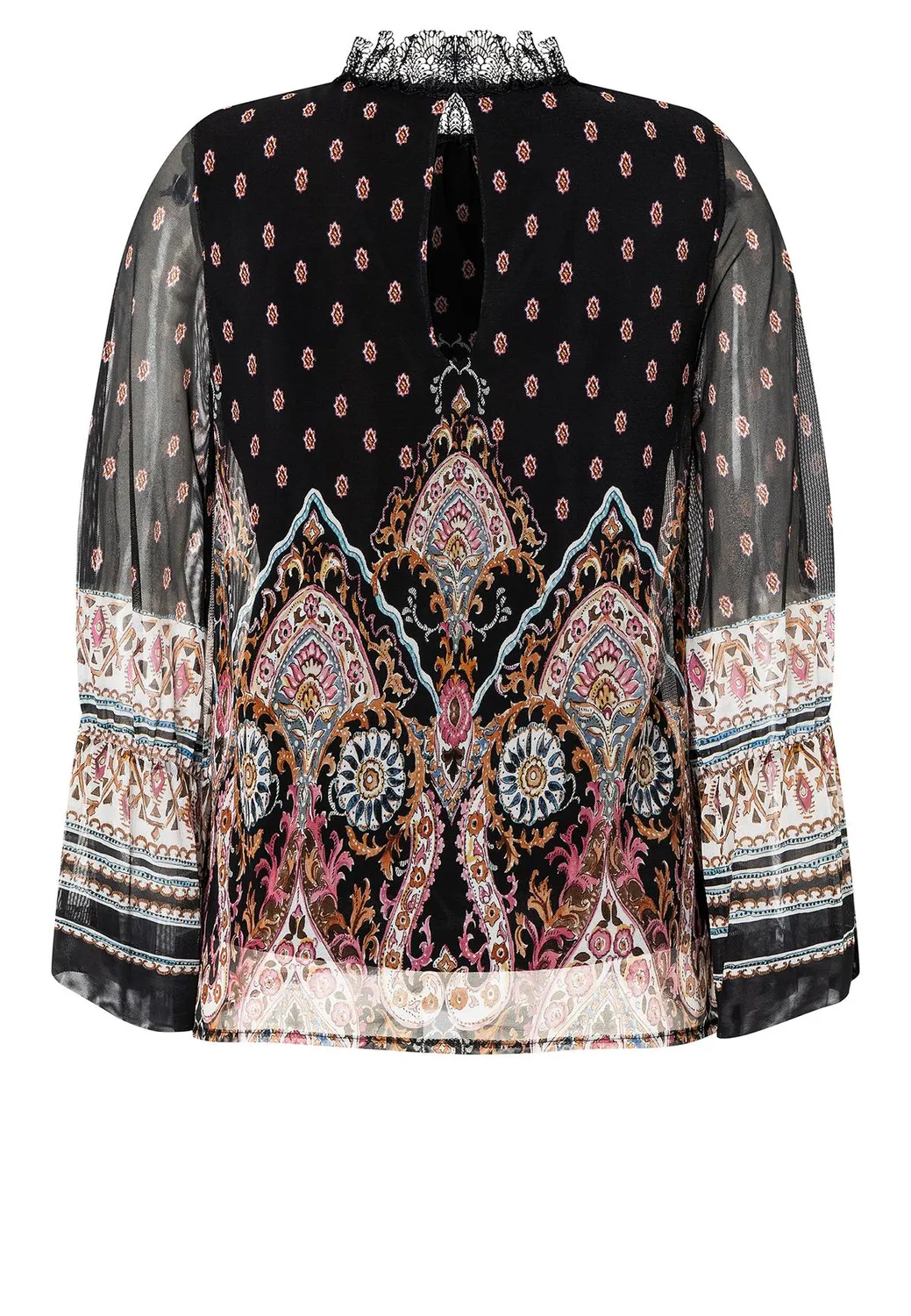 Ana Alcazar Misina top fantasia con colletto pizzo