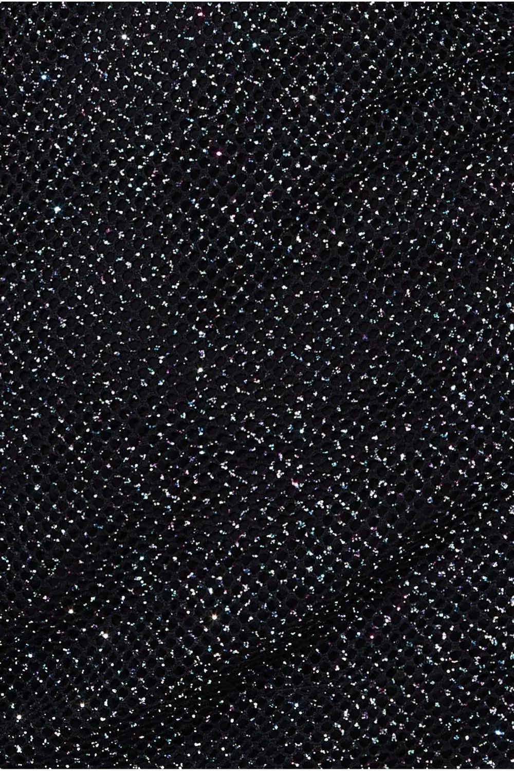Goddiva DR3597 abito midi nero fishnet maniche lunghe