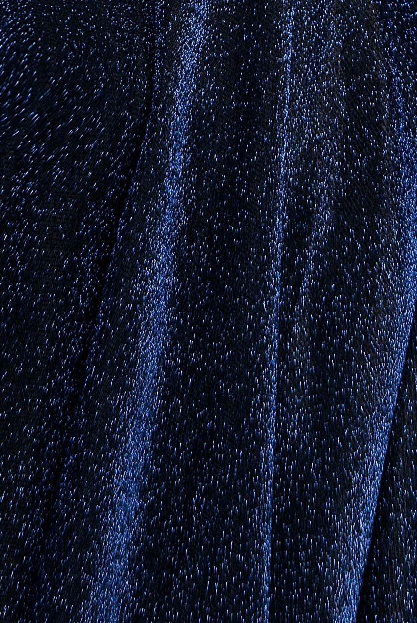 Goddiva Sparkle Lurex abito mini blu navy lurex taglia 10