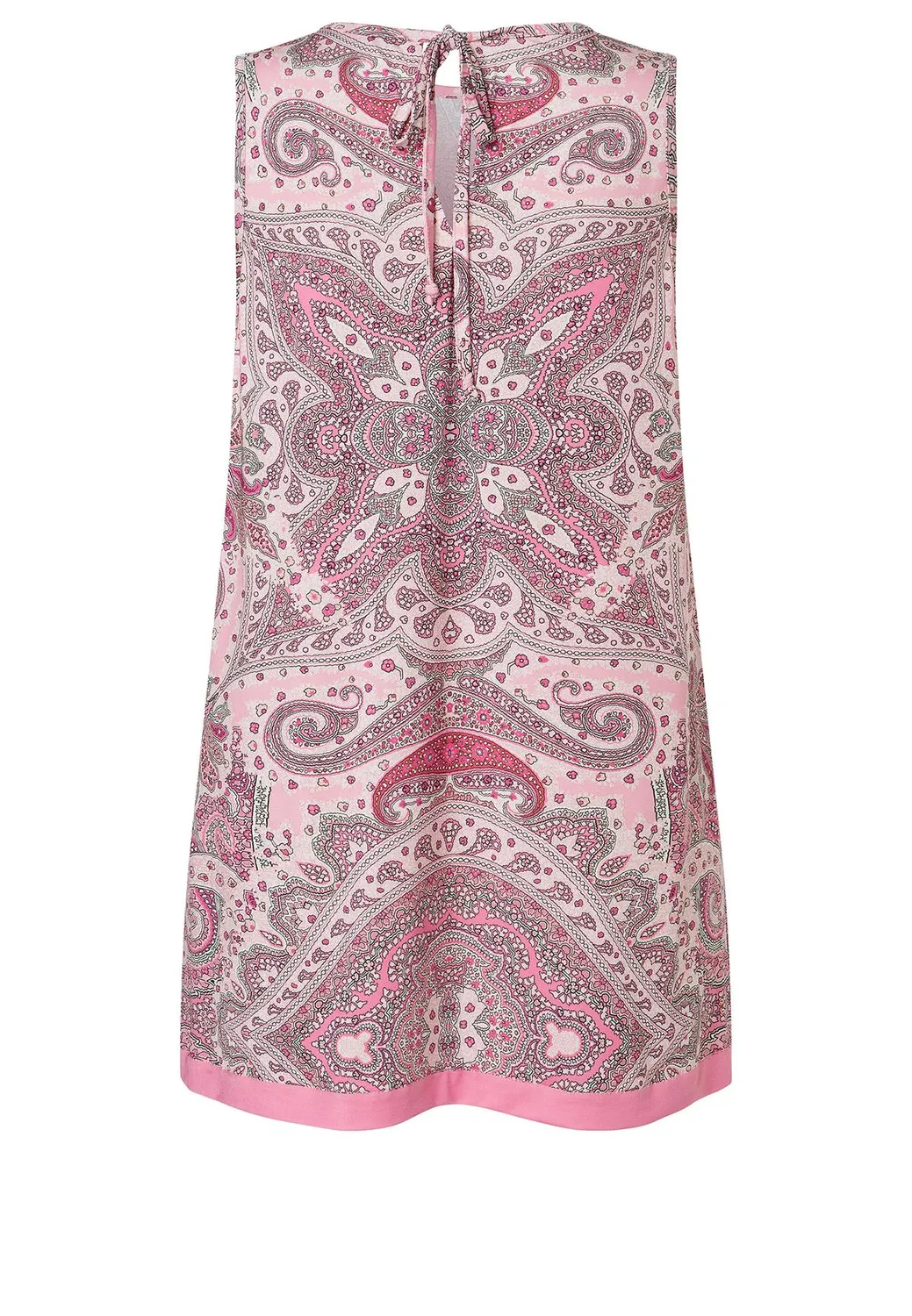 Ana Alcazar Zipola top lungo jersey paisley rosa