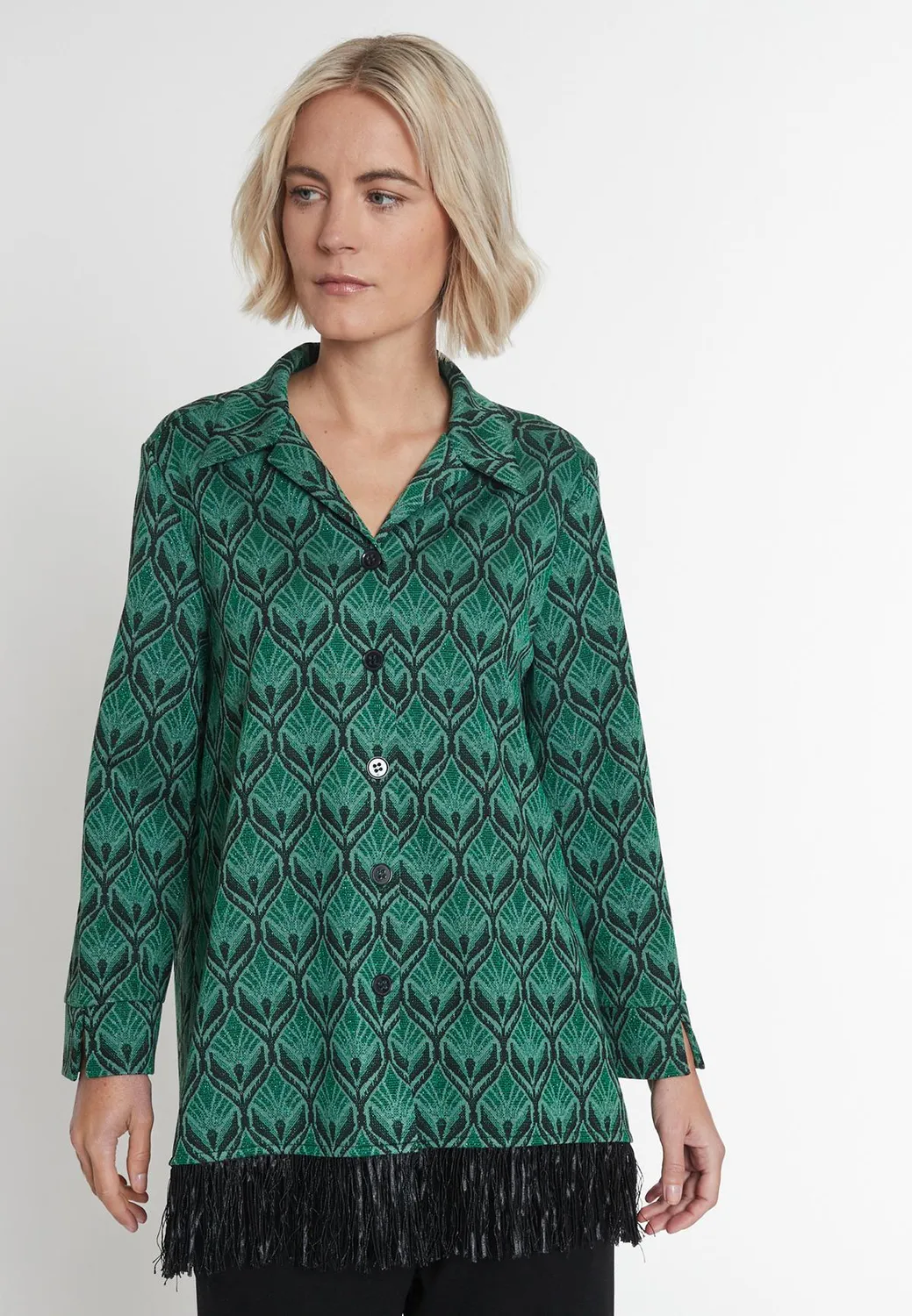 Ana Alcazar Mihina camicetta svasata verde-blu