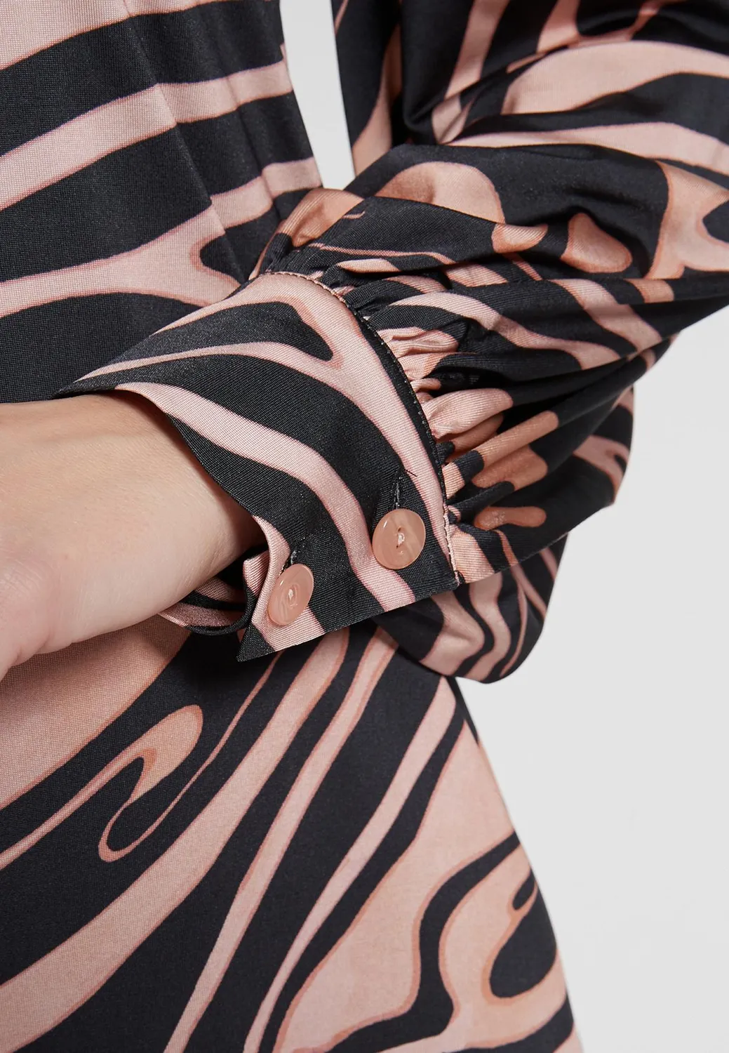 Ana Alcazar Hidana abito camicia fantasia linea A