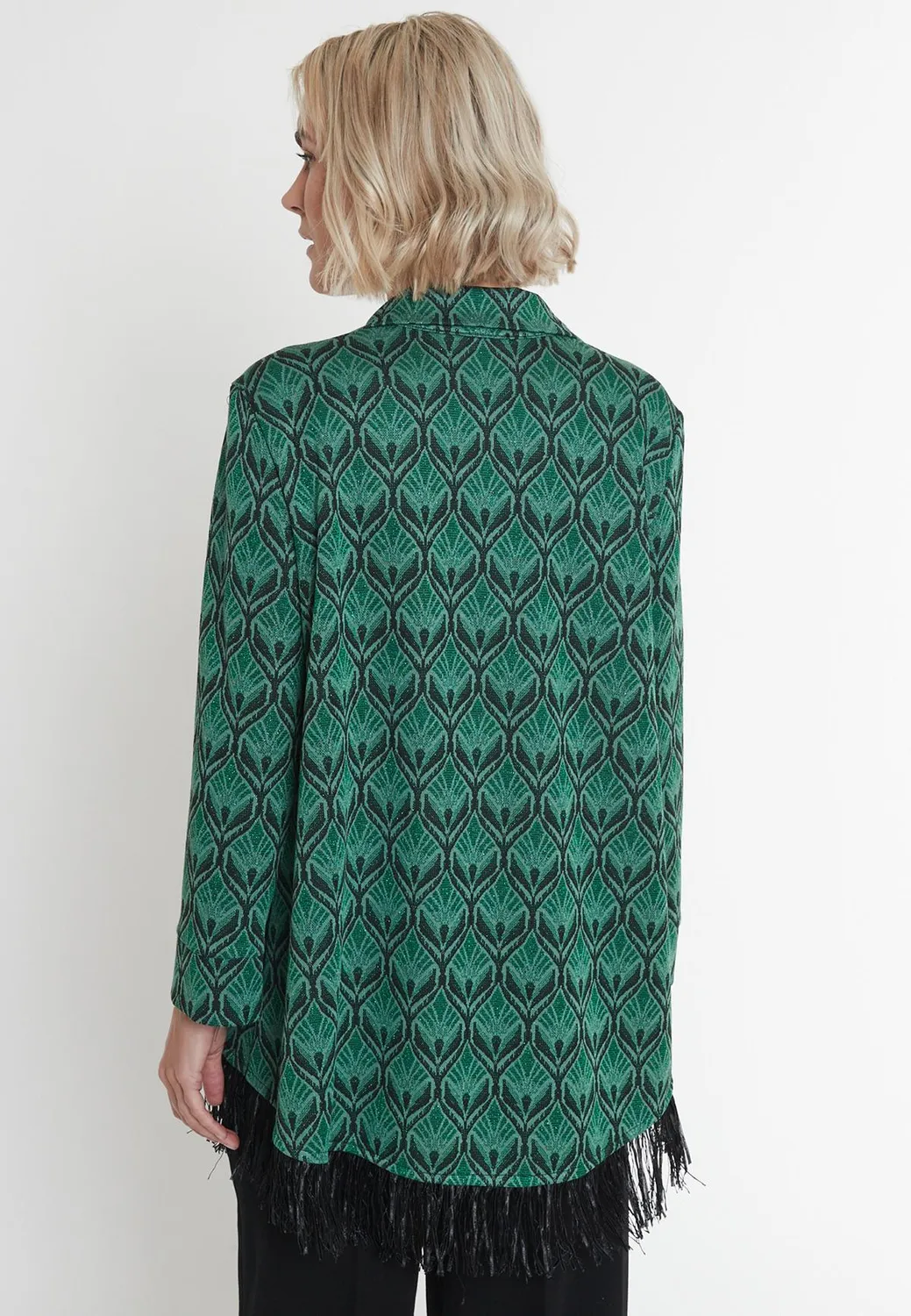 Ana Alcazar Mihina camicetta svasata verde-blu