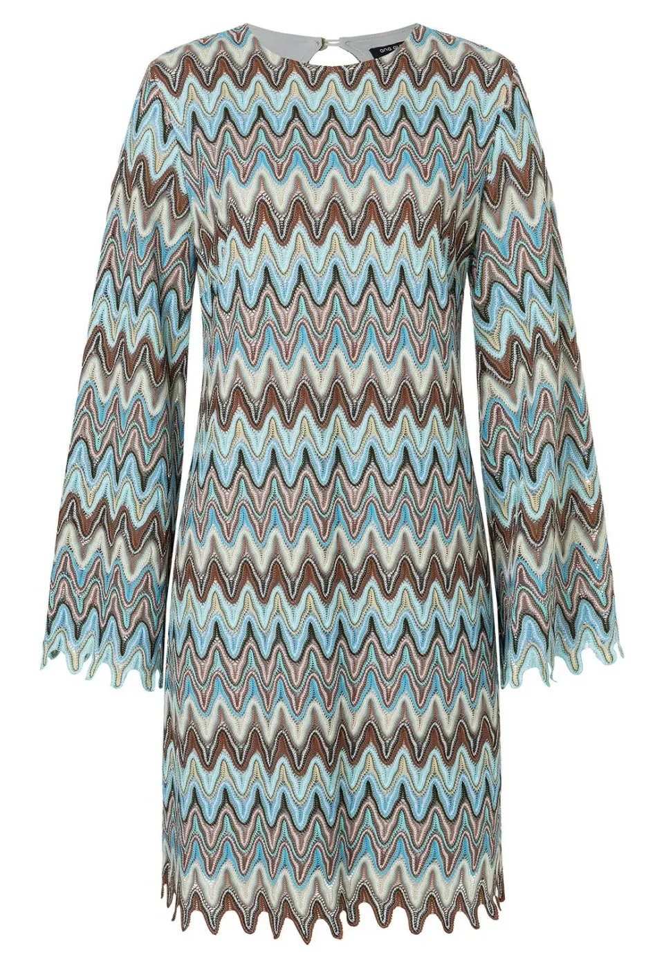 Ana Alcazar Zefona abito maglia corto azzurro cappuccino