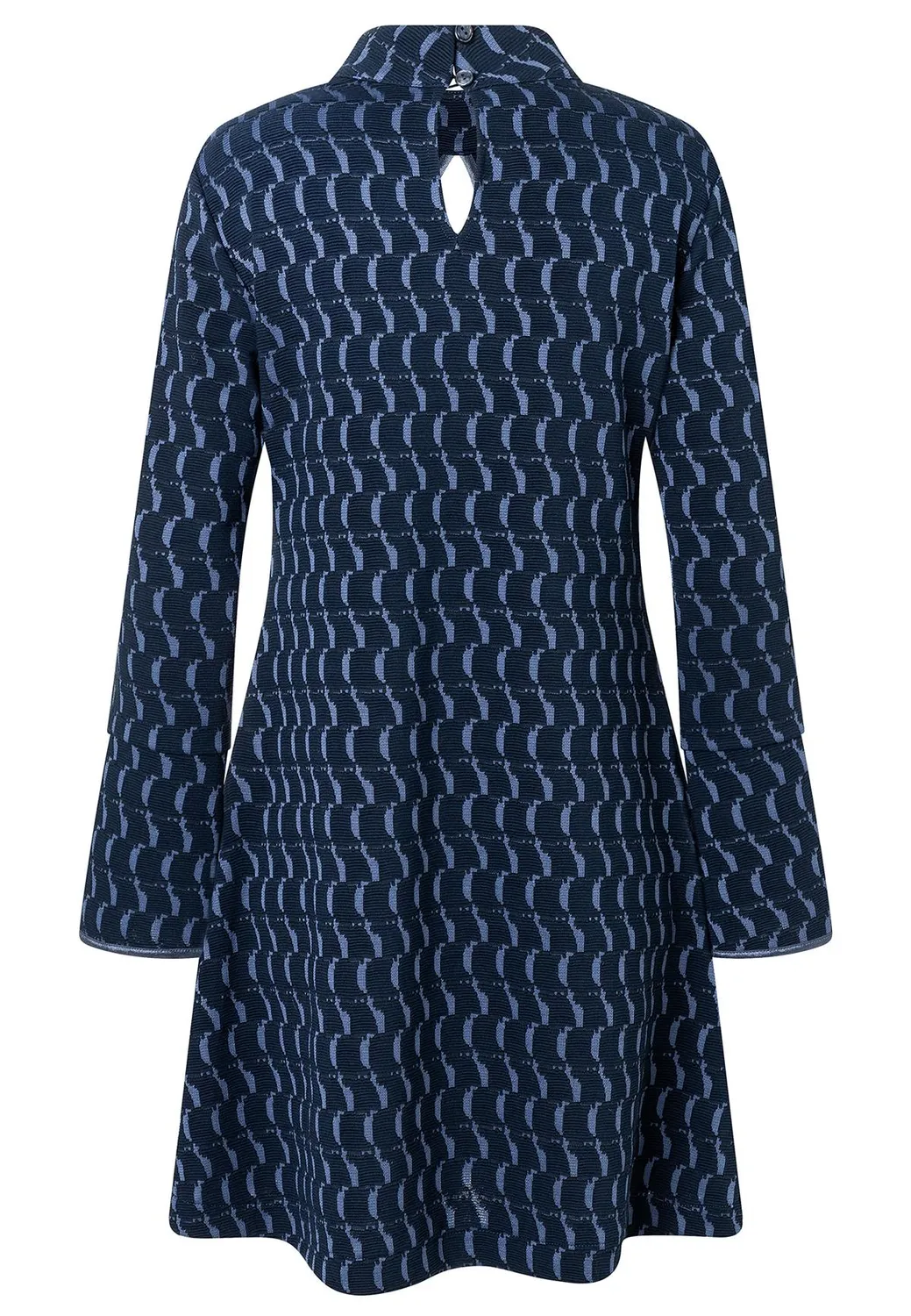 Ana Alcazar Siwea abito svasato jacquard blu viola