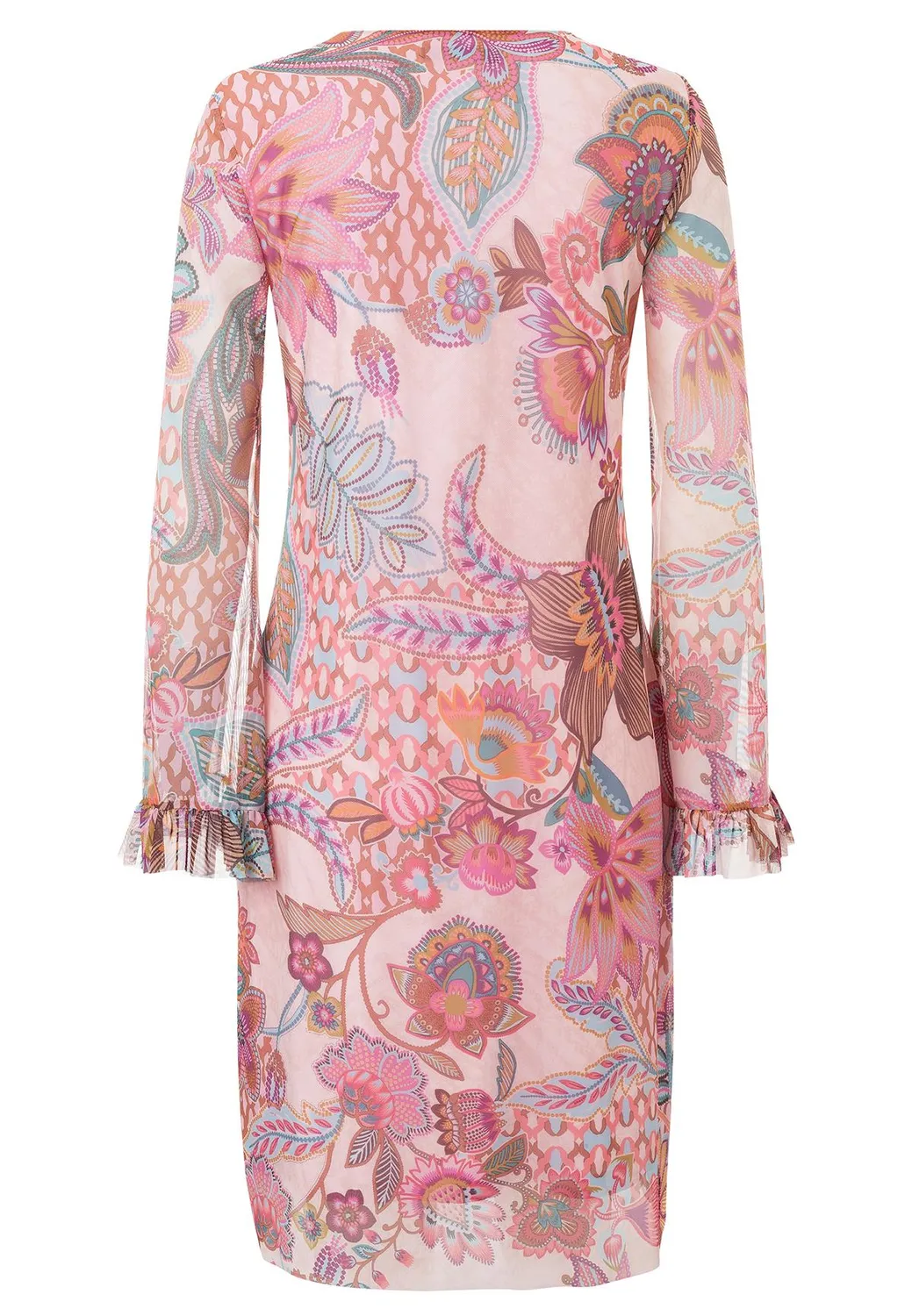 Ana Alcazar Pelia vestito tunica rosa floreale corto