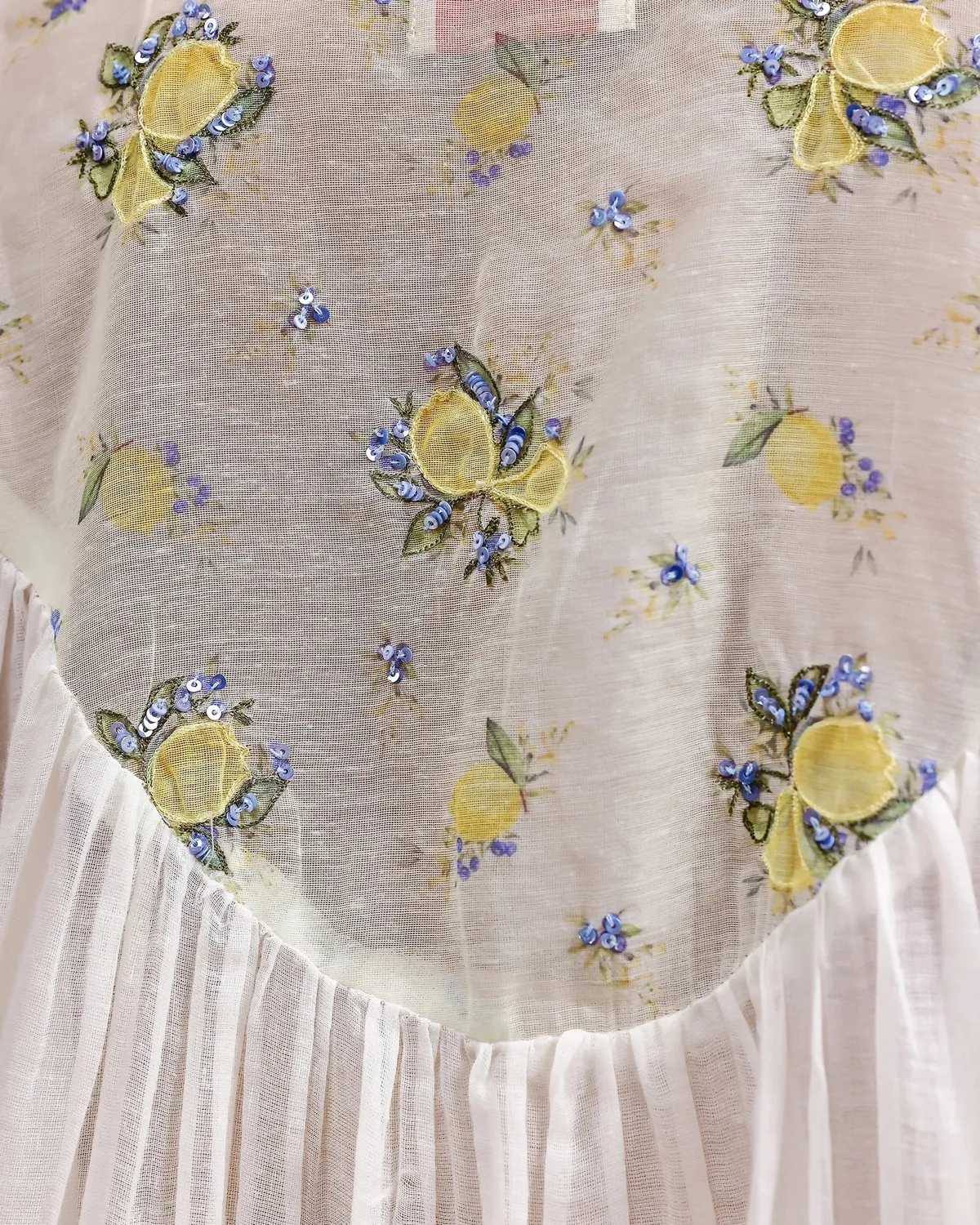 Our Dve Saanjh Soft Chanderi camicia beige