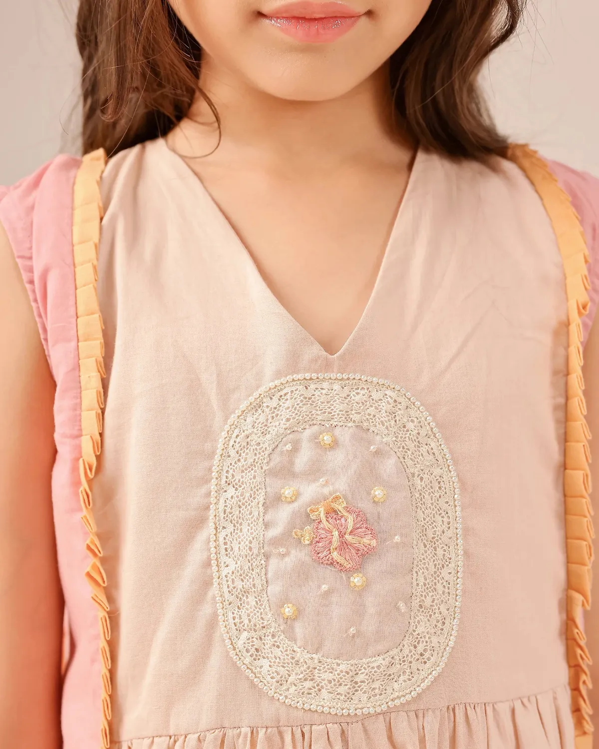 Our Dve Merry Berry Dress & Jacket completo rosa bambina