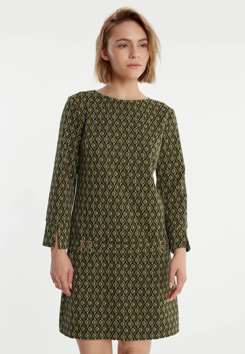 Ana Alcazar Penalisa abito tunica verde lurex