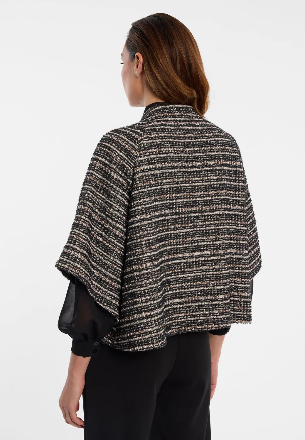 Ana Alcazar Enalia giacca mantella boucle nero